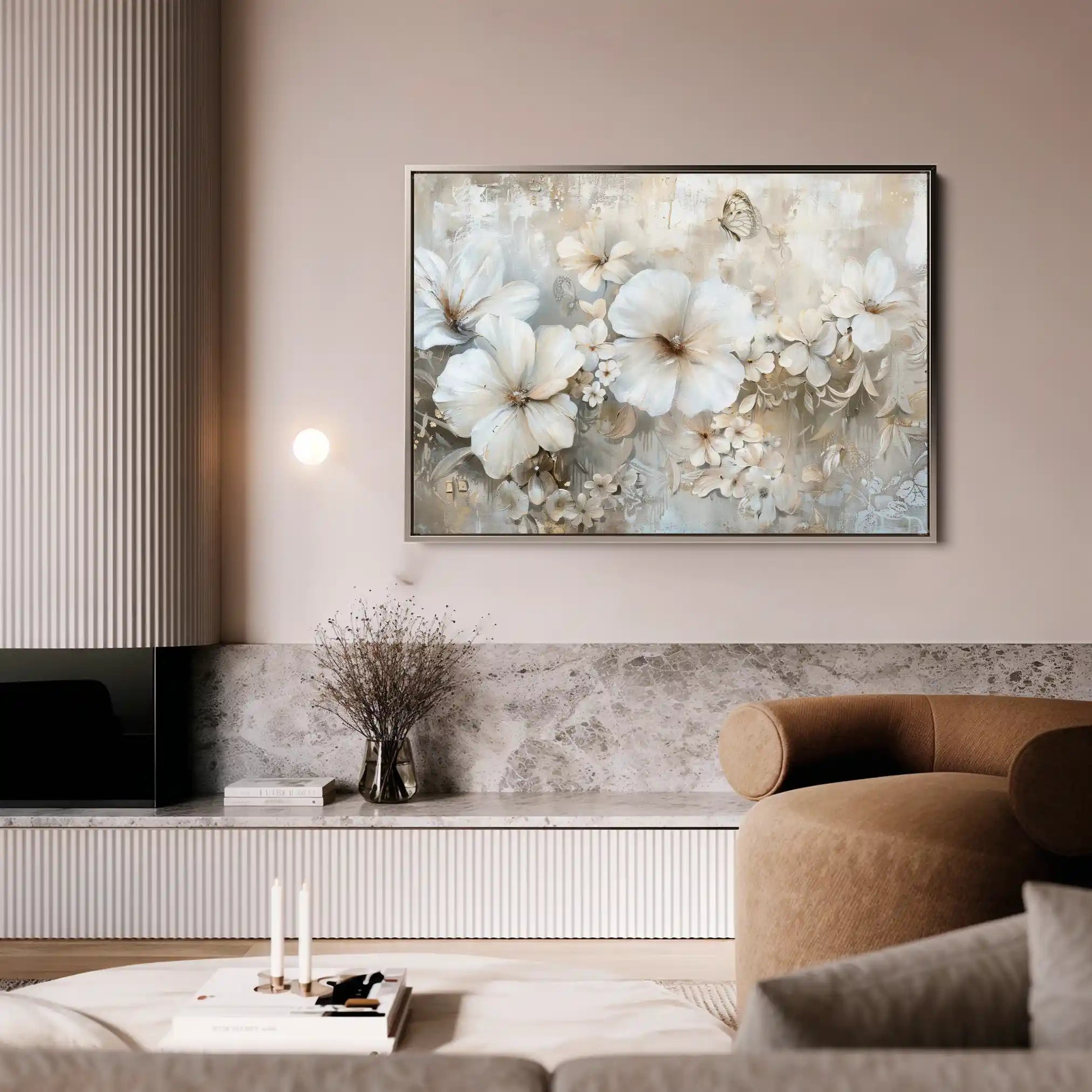 Floral Canvas Wall Art WAD062-F 90 x 60 cm / Stretched on hidden frame