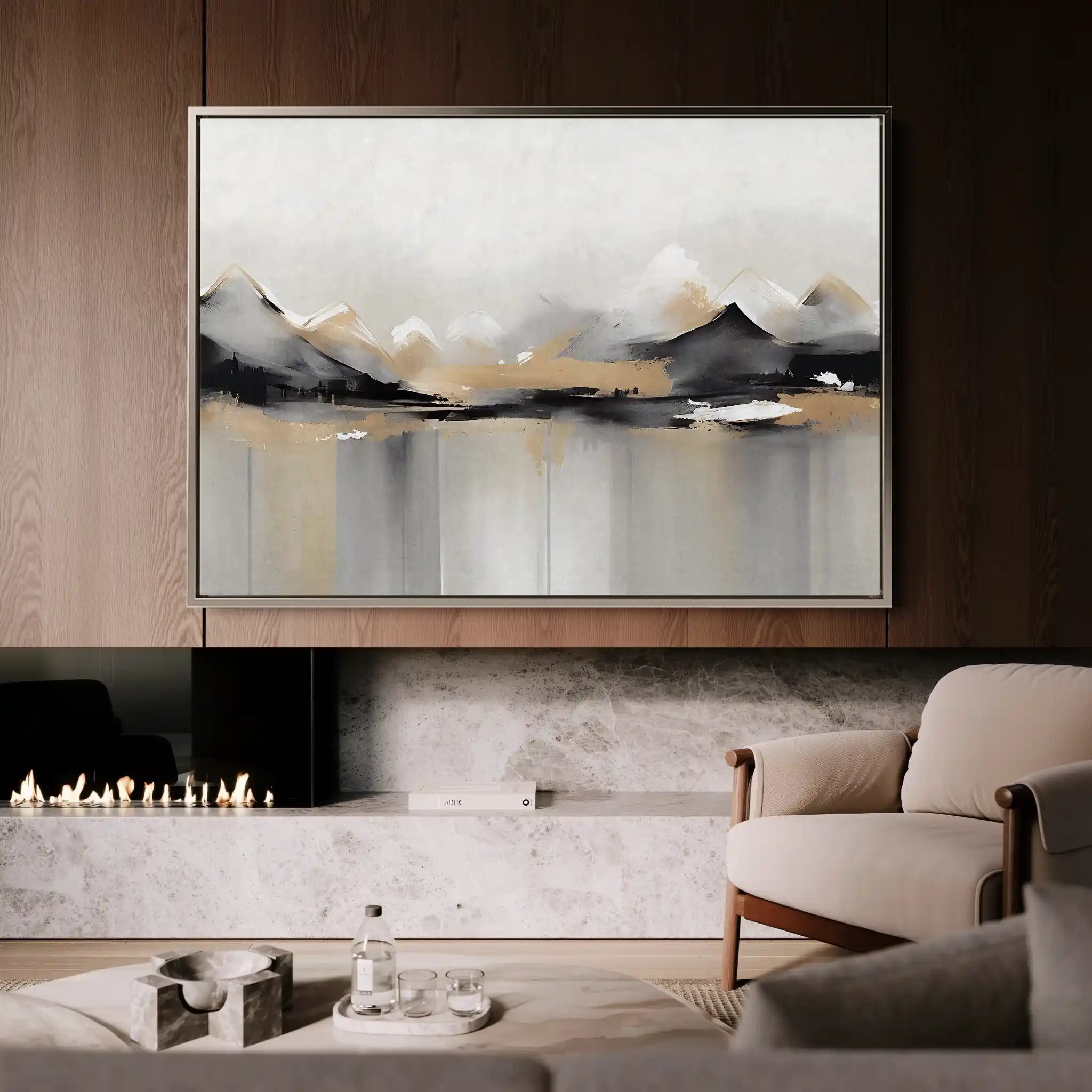 Landscape 062 Canvas Art 90 x 60 cm / Stretched on hidden frame