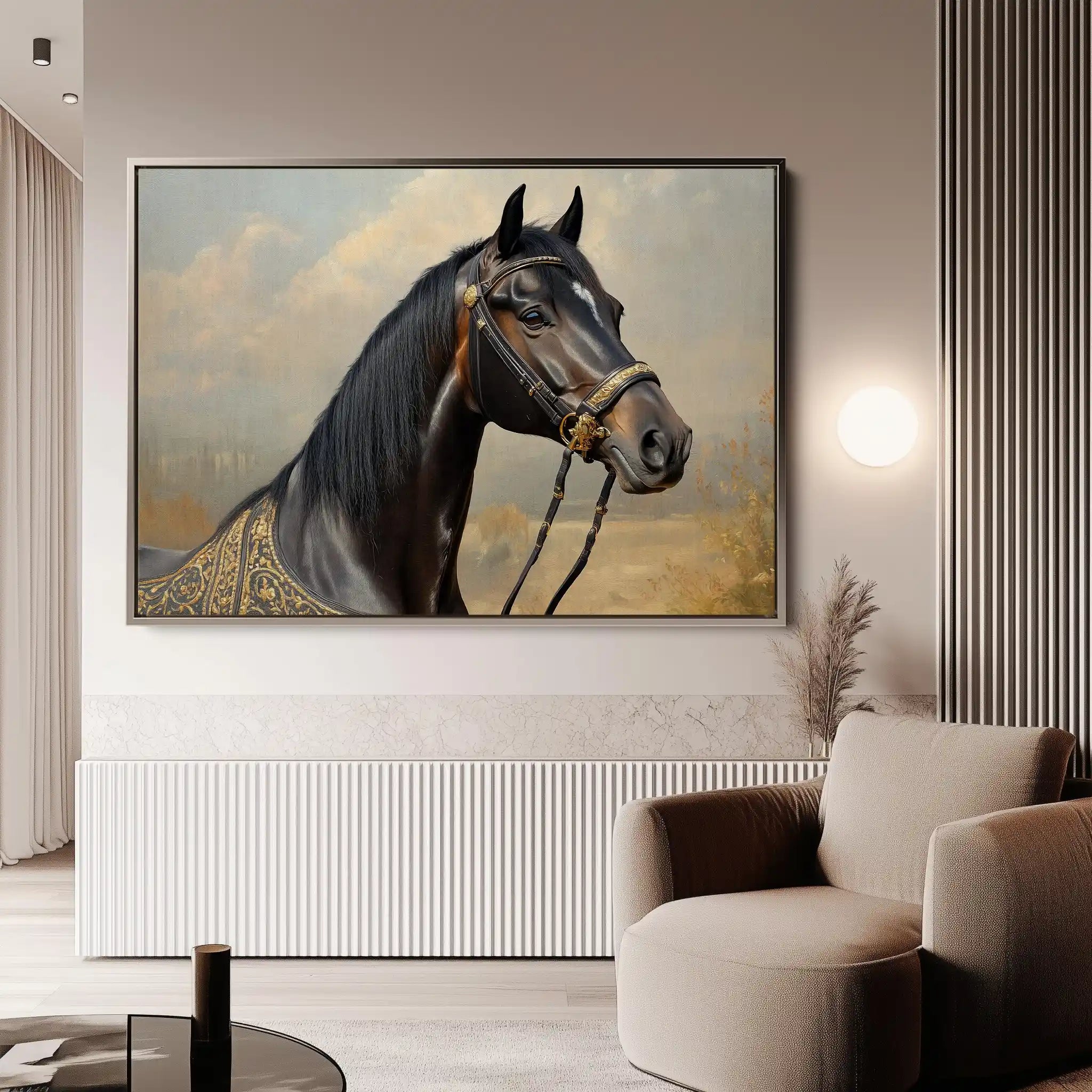 Horses 063 Canvas Art 90 x 60 cm / Stretched on hidden frame