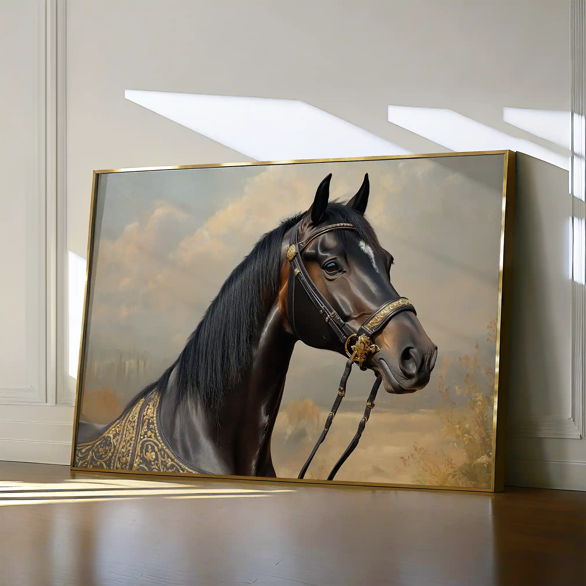 Horses 063 Canvas Art 90 x 60 cm / Stretched on hidden frame