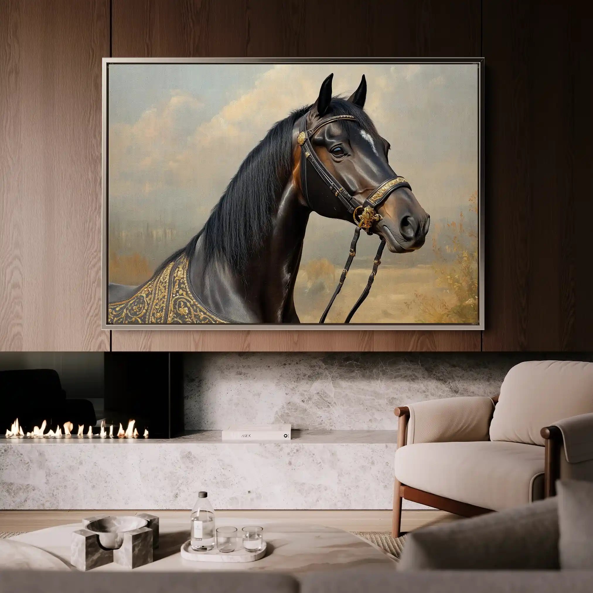 Horses 063 Canvas Art 90 x 60 cm / Stretched on hidden frame