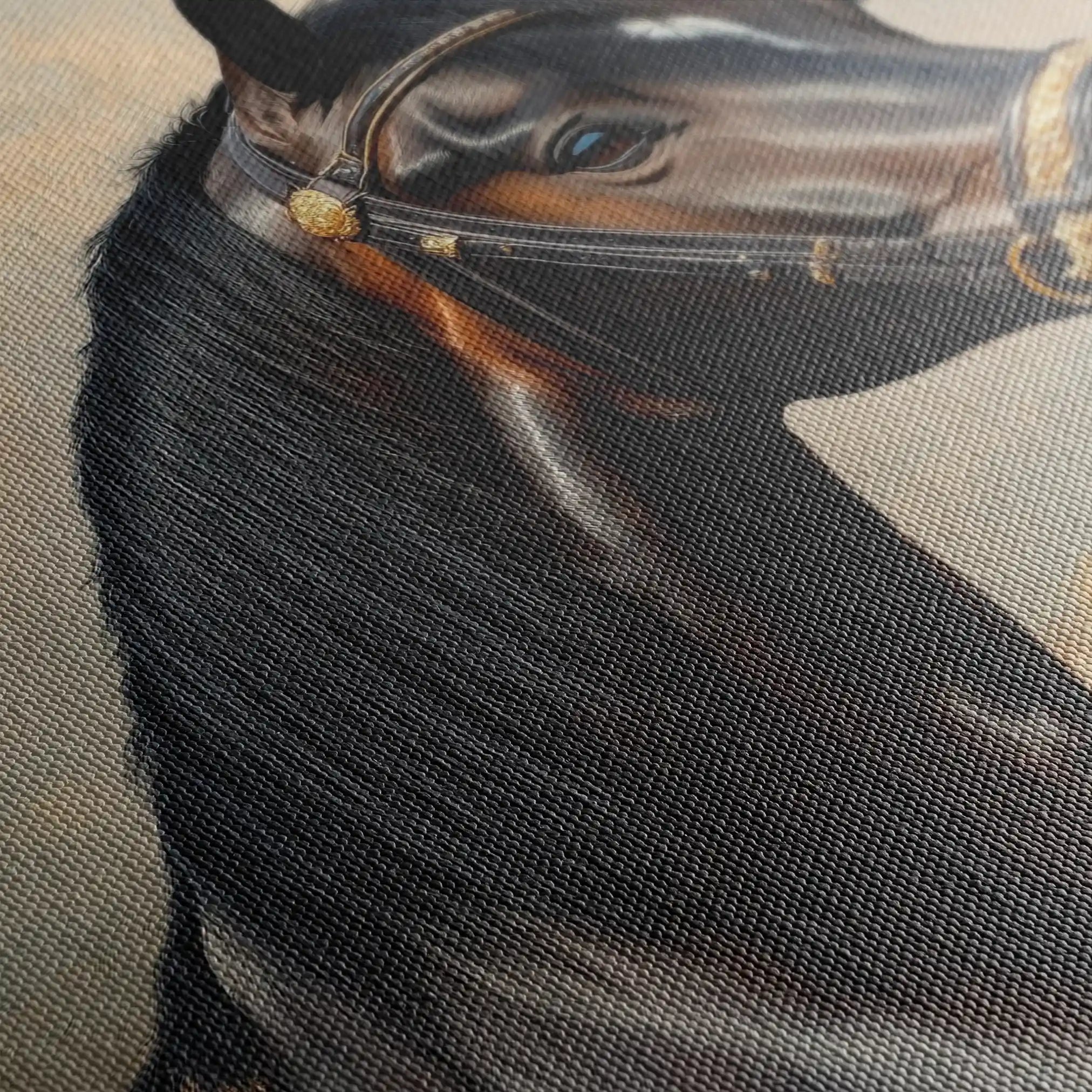 Horses 063 Canvas Art 90 x 60 cm / Stretched on hidden frame