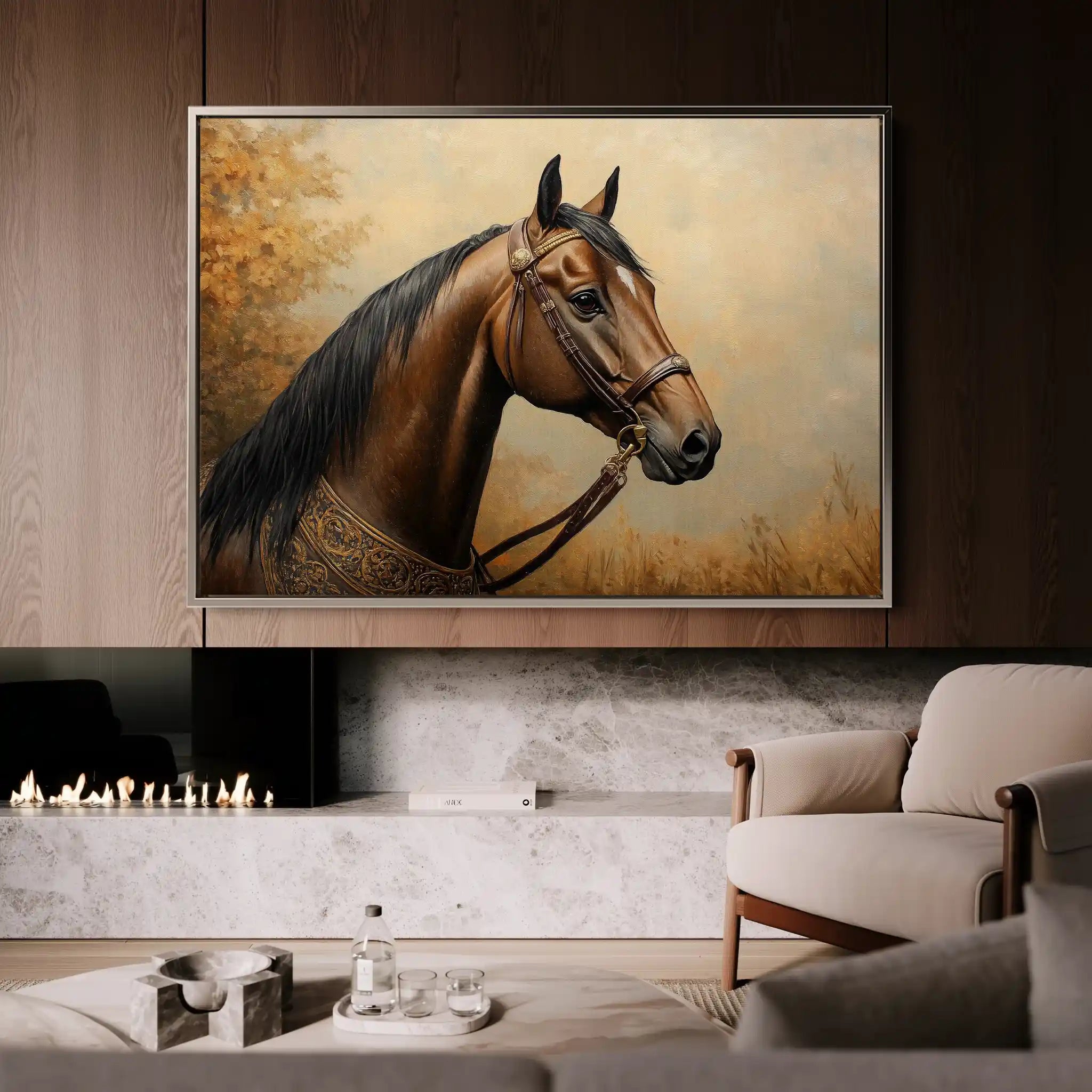 Horses 064 Canvas Art 90 x 60 cm / Stretched on hidden frame