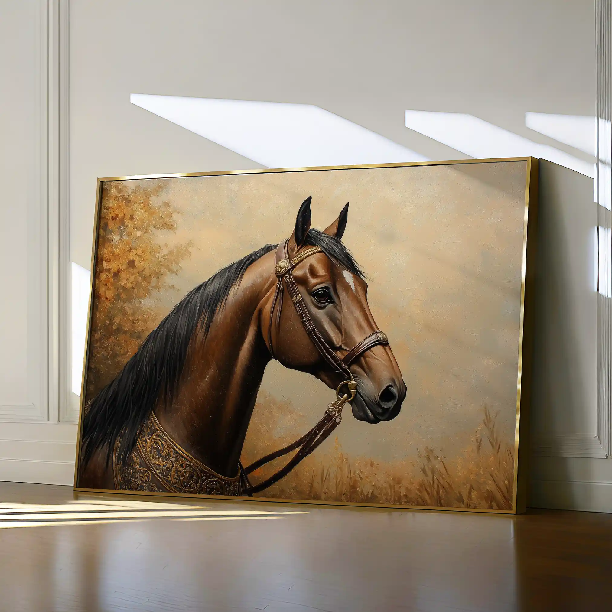Horses 064 Canvas Art 90 x 60 cm / Stretched on hidden frame