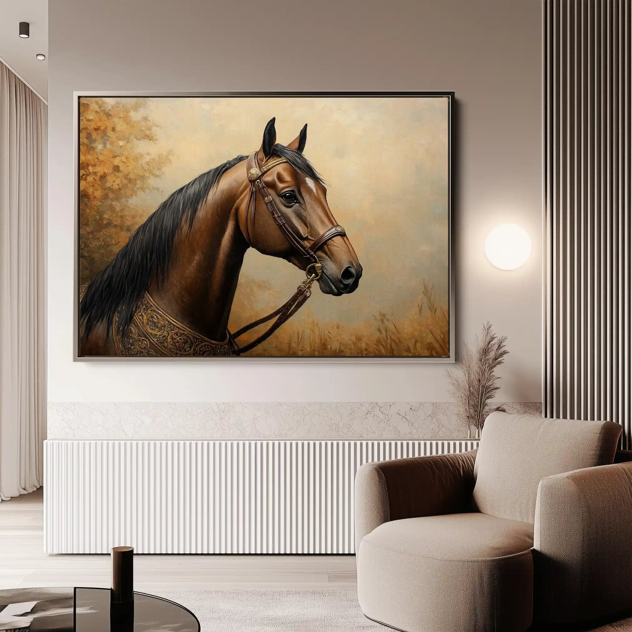 Horses 064 Canvas Art 90 x 60 cm / Stretched on hidden frame