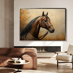 Horses 064 Canvas Art 90 x 60 cm / Stretched on hidden frame