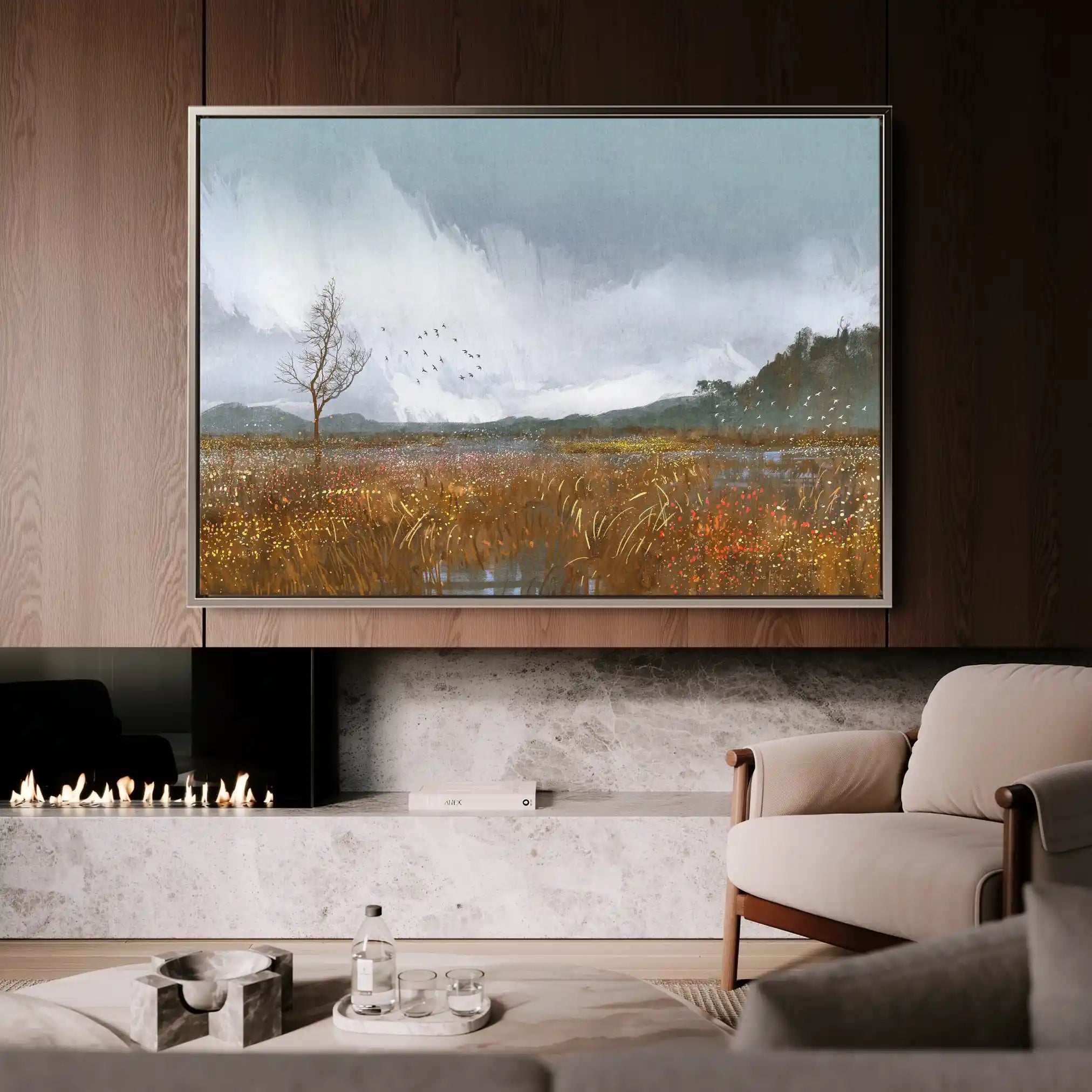 Landscape 064 Canvas Art 90 x 60 cm / Stretched on hidden frame