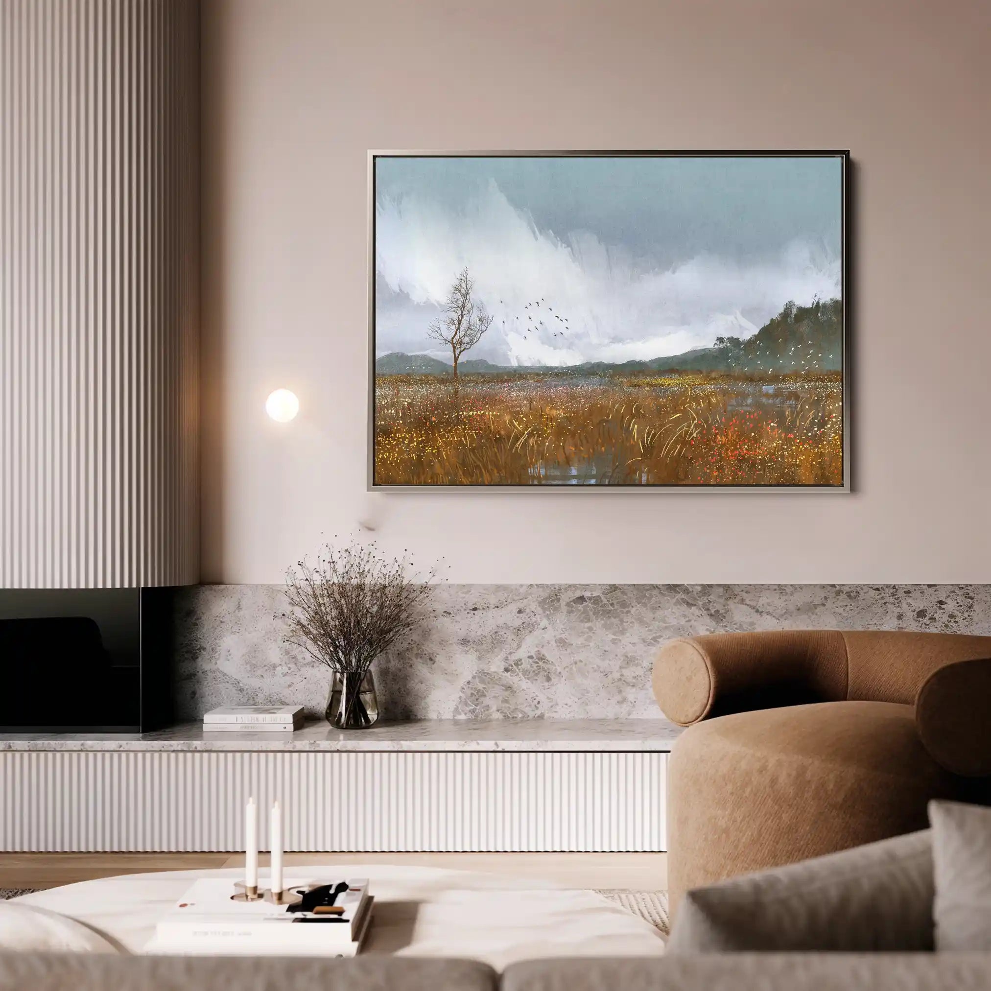 Landscape 064 Canvas Art 90 x 60 cm / Stretched on hidden frame
