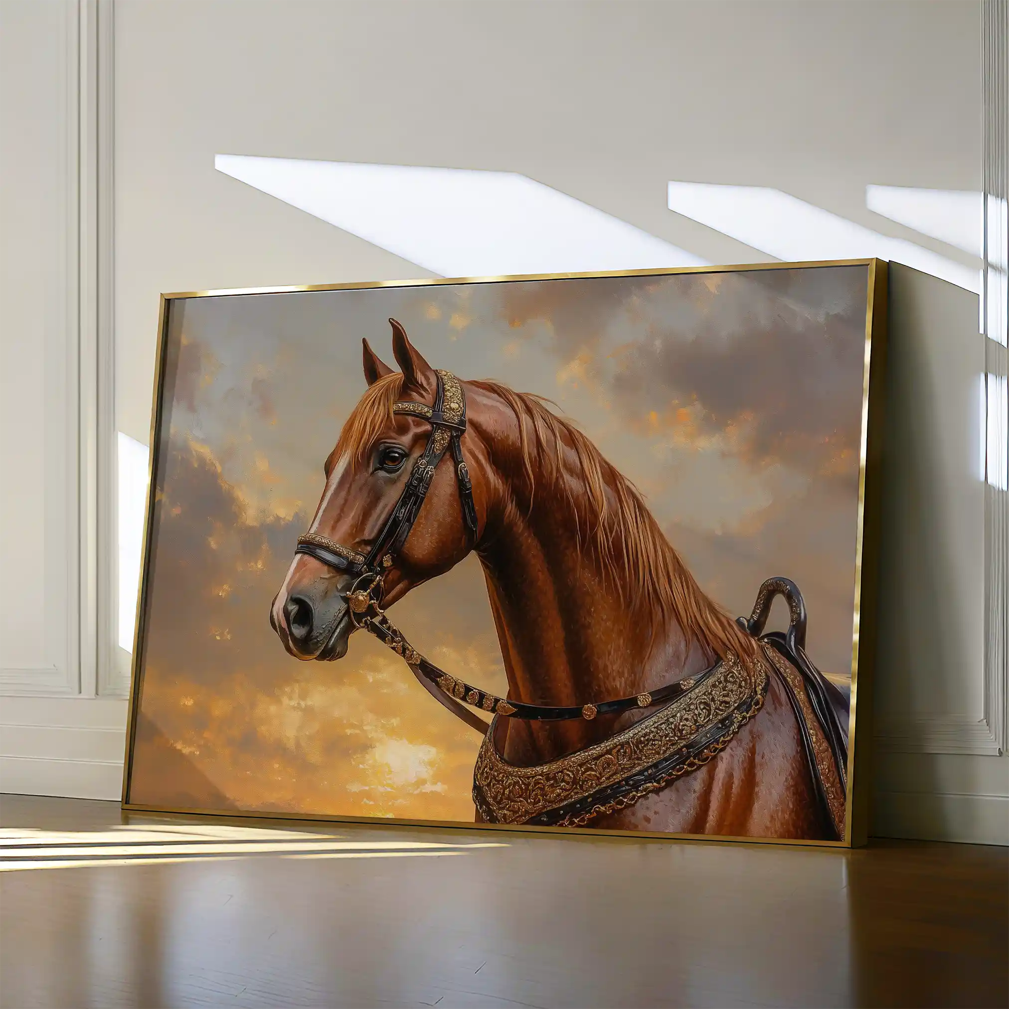 Horses 065 Canvas Art 90 x 60 cm / Stretched on hidden frame