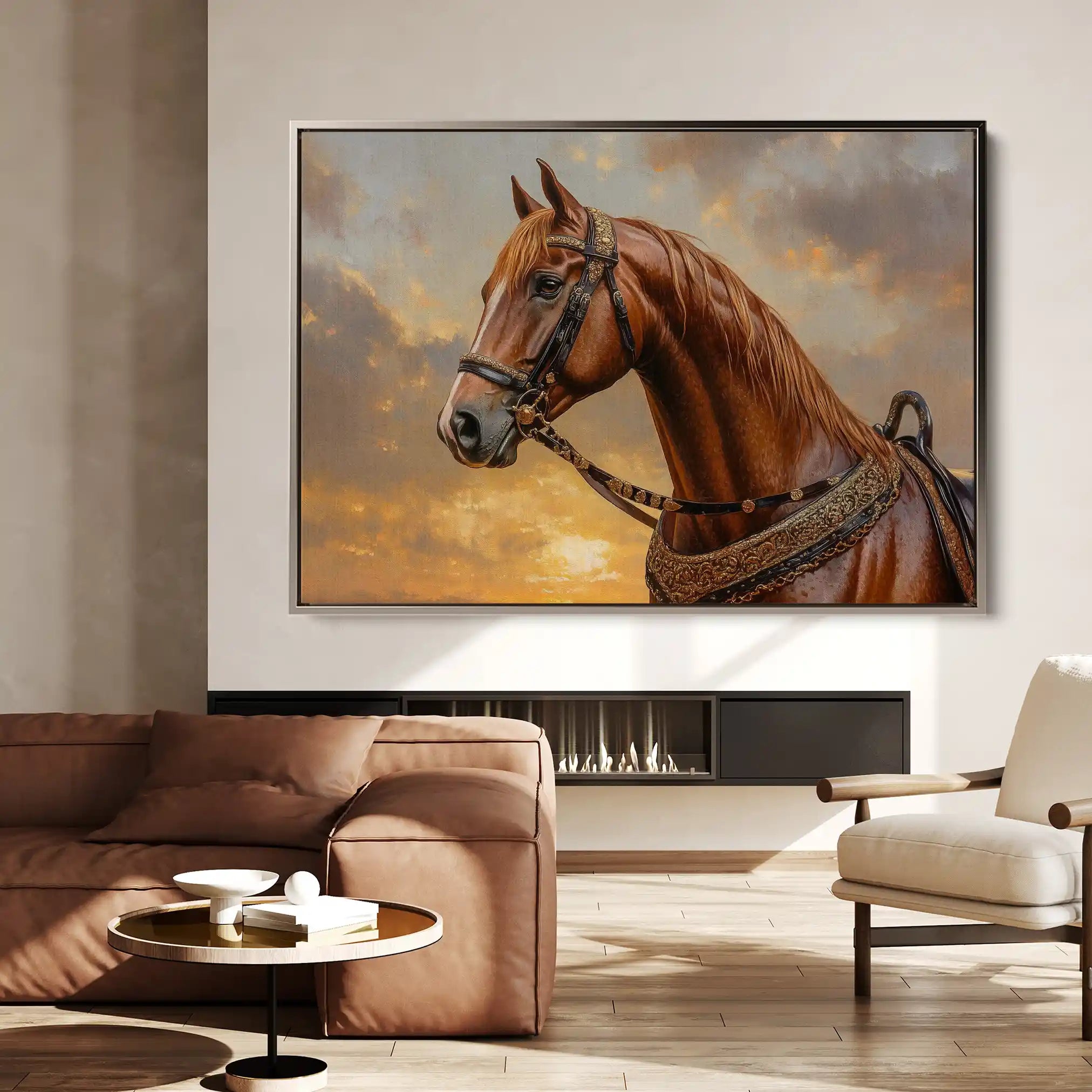 Horses 065 Canvas Art 90 x 60 cm / Stretched on hidden frame