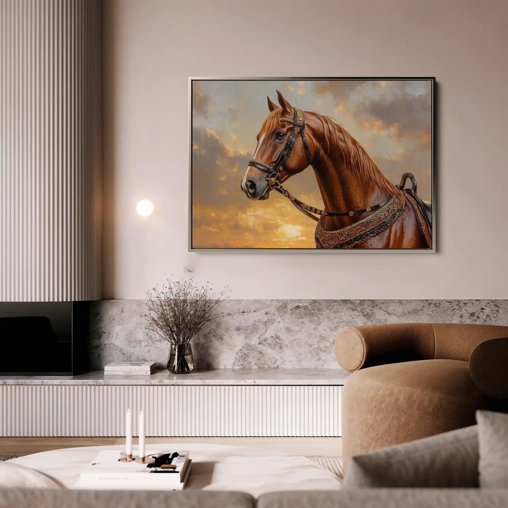Horses 065 Canvas Art 90 x 60 cm / Stretched on hidden frame