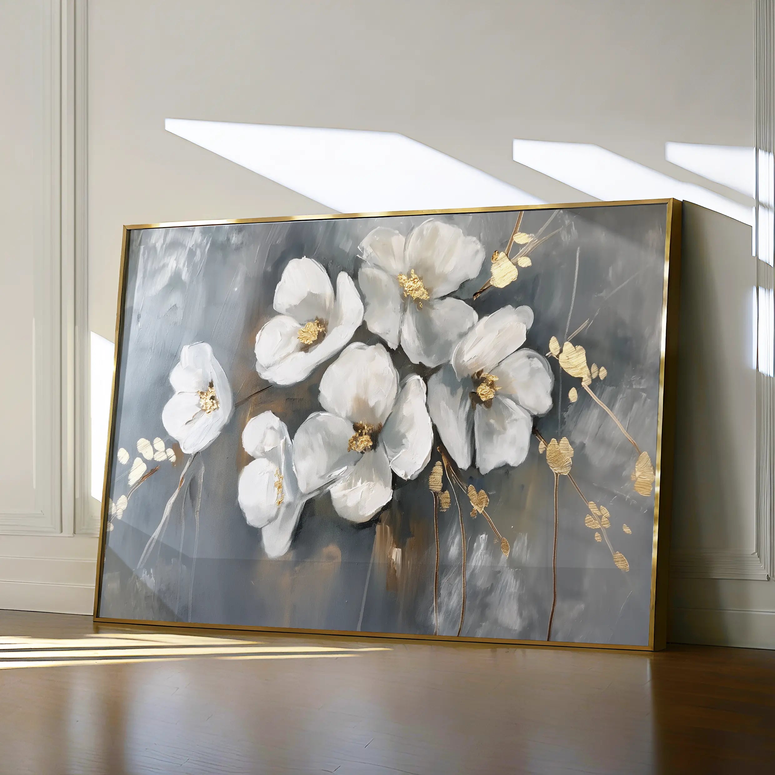 Floral Canvas Wall Art WAD066-F 90 x 60 cm / Stretched on hidden frame