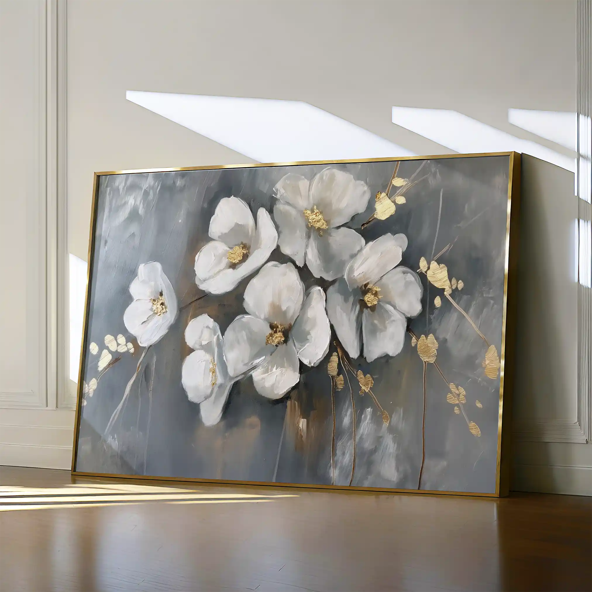 Floral Canvas Wall Art WAD066-F 90 x 60 cm / Stretched on hidden frame