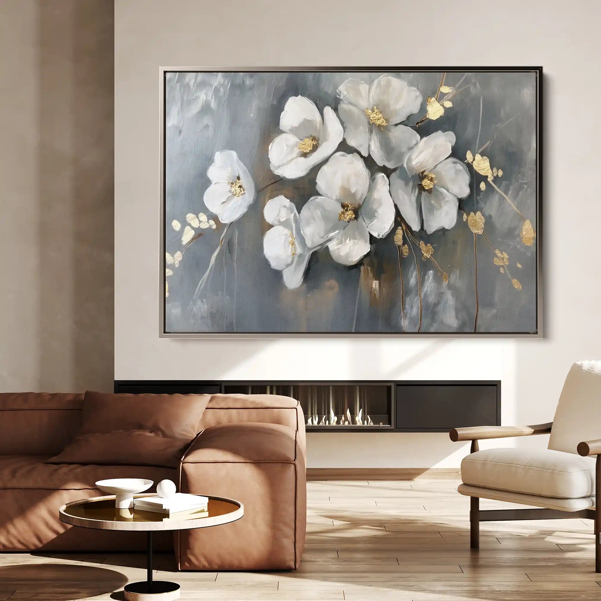 Floral Canvas Wall Art WAD066-F 90 x 60 cm / Stretched on hidden frame