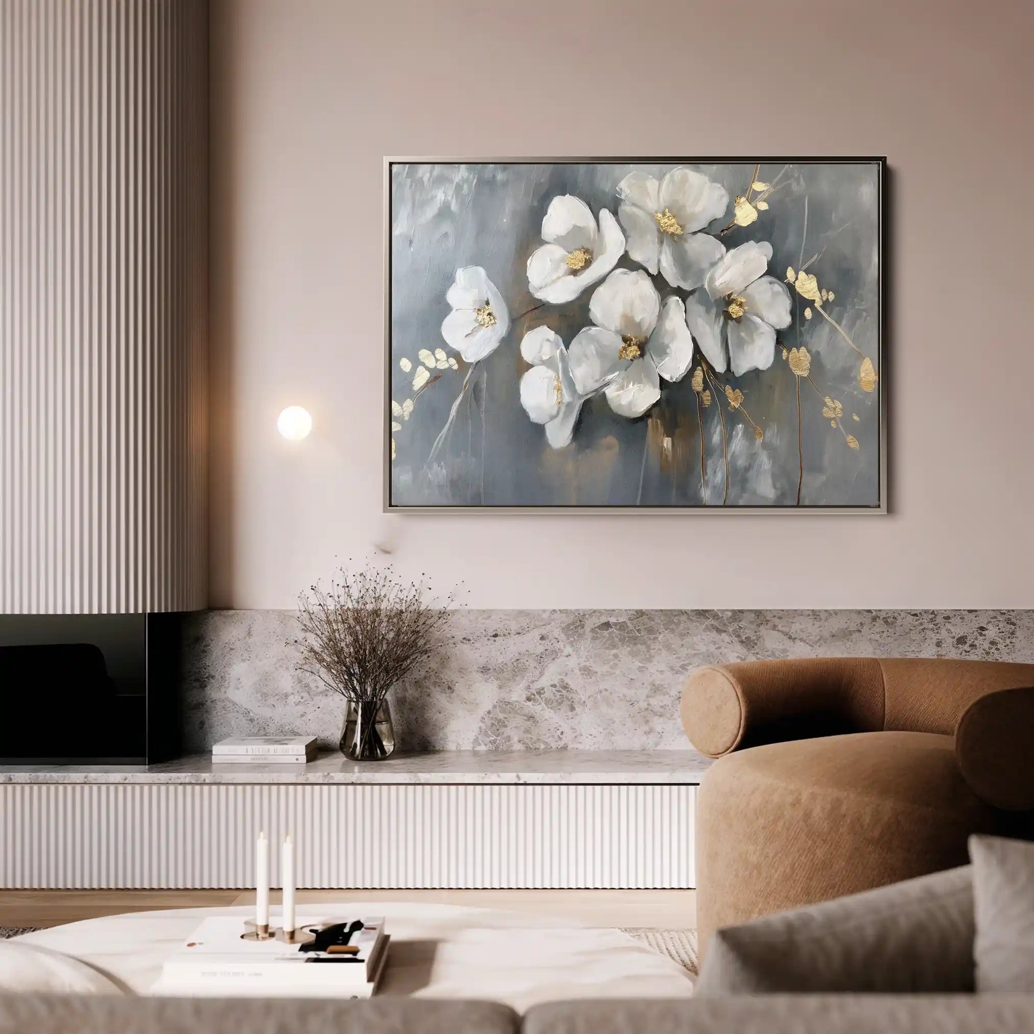 Floral Canvas Wall Art WAD066-F 90 x 60 cm / Stretched on hidden frame