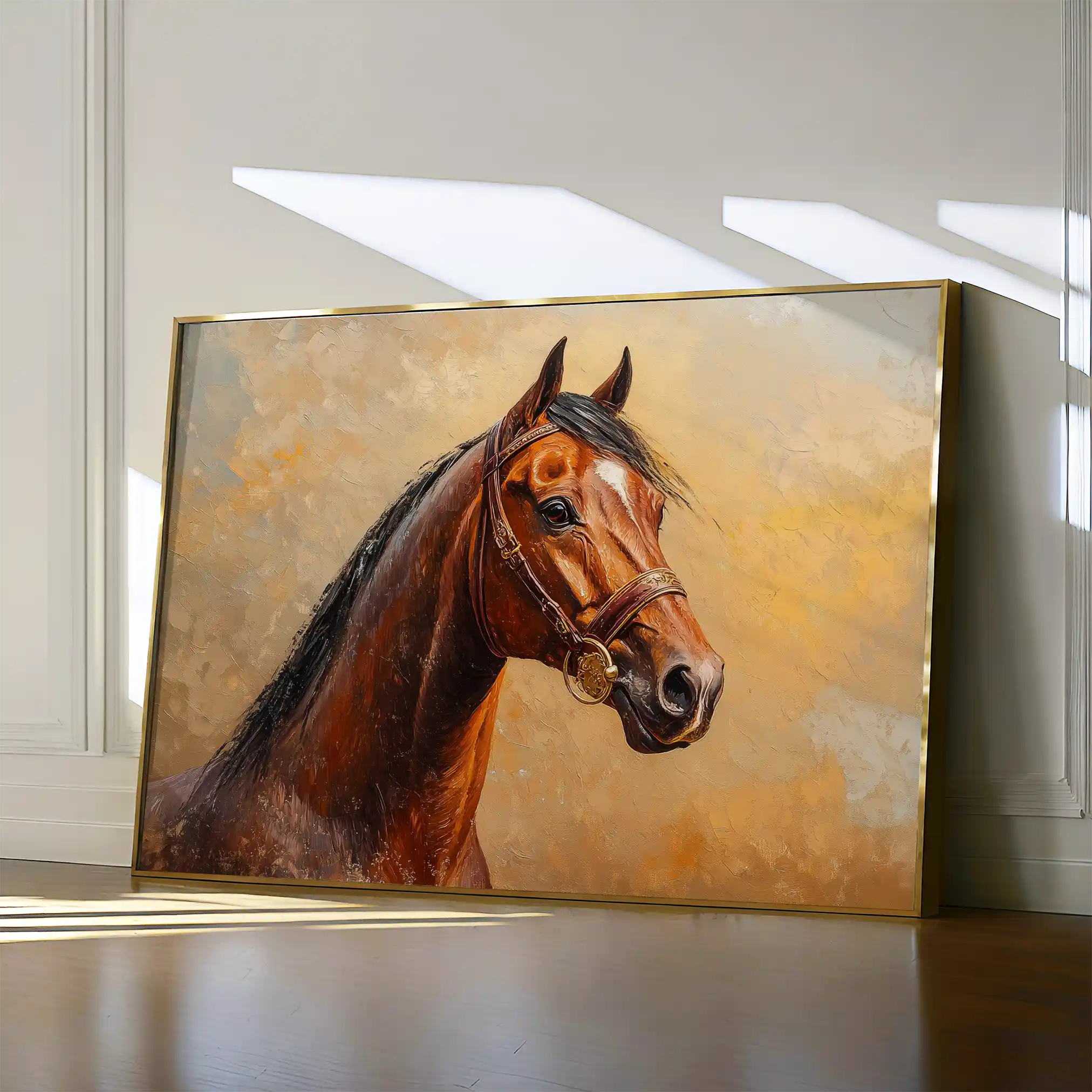 Horses 066 Canvas Art 90 x 60 cm / Stretched on hidden frame