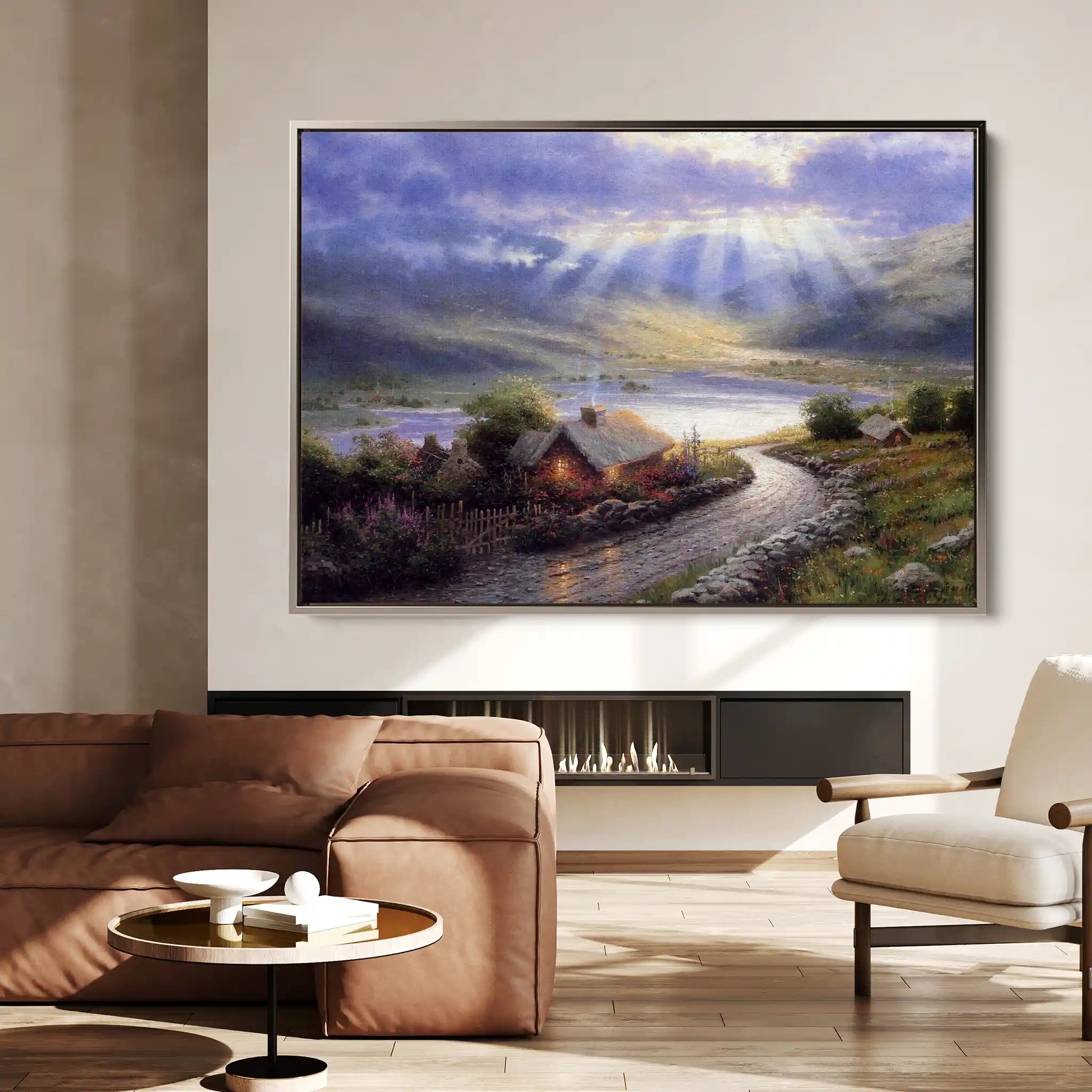 Landscape 066 Canvas Art 90 x 60 cm / Stretched on hidden frame