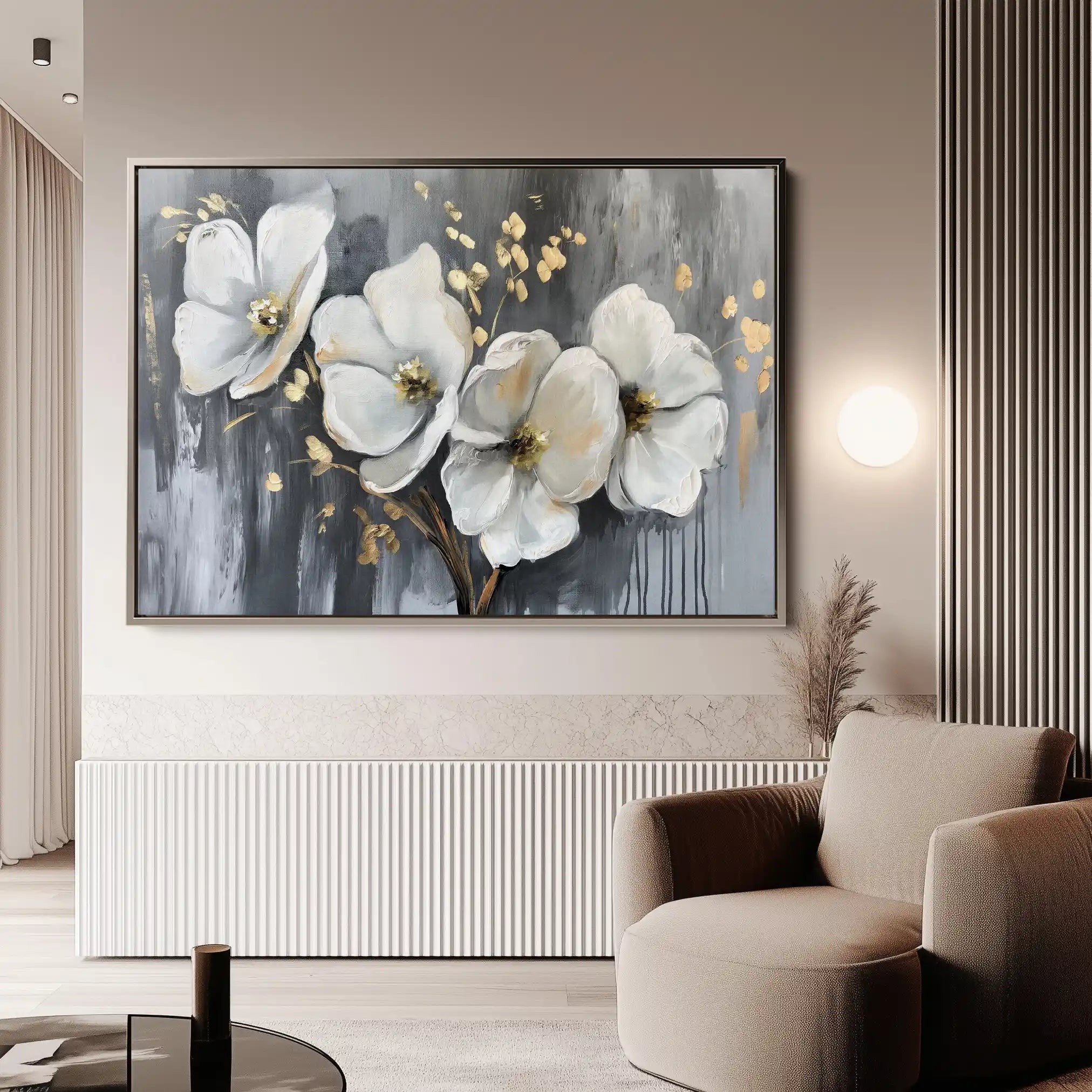 Floral Canvas Wall Art WAD067-F 90 x 60 cm / Stretched on hidden frame