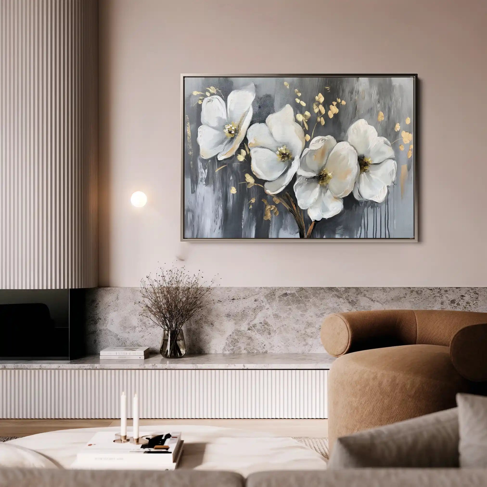 Floral Canvas Wall Art WAD067-F 90 x 60 cm / Stretched on hidden frame
