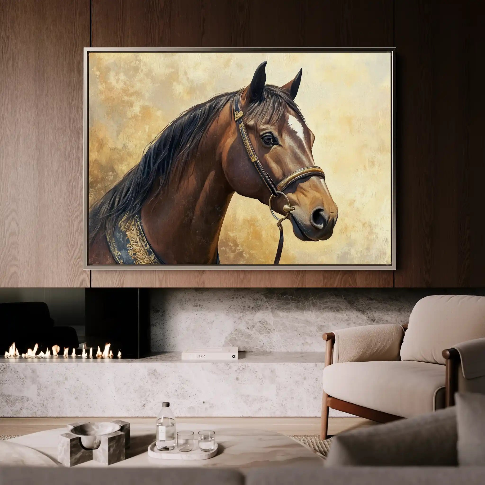 Horses 067 Canvas Art 90 x 60 cm / Stretched on hidden frame
