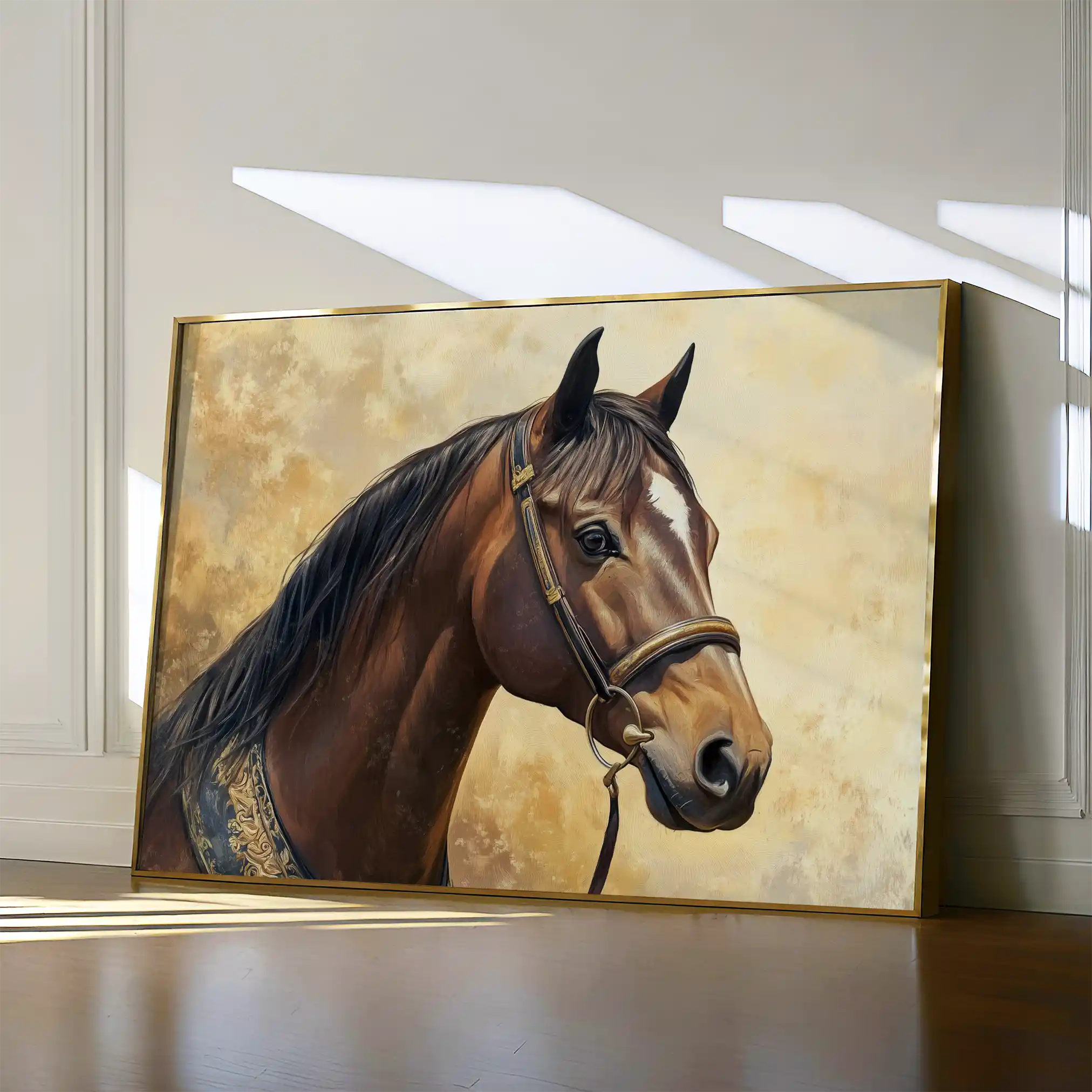 Horses 067 Canvas Art 90 x 60 cm / Stretched on hidden frame