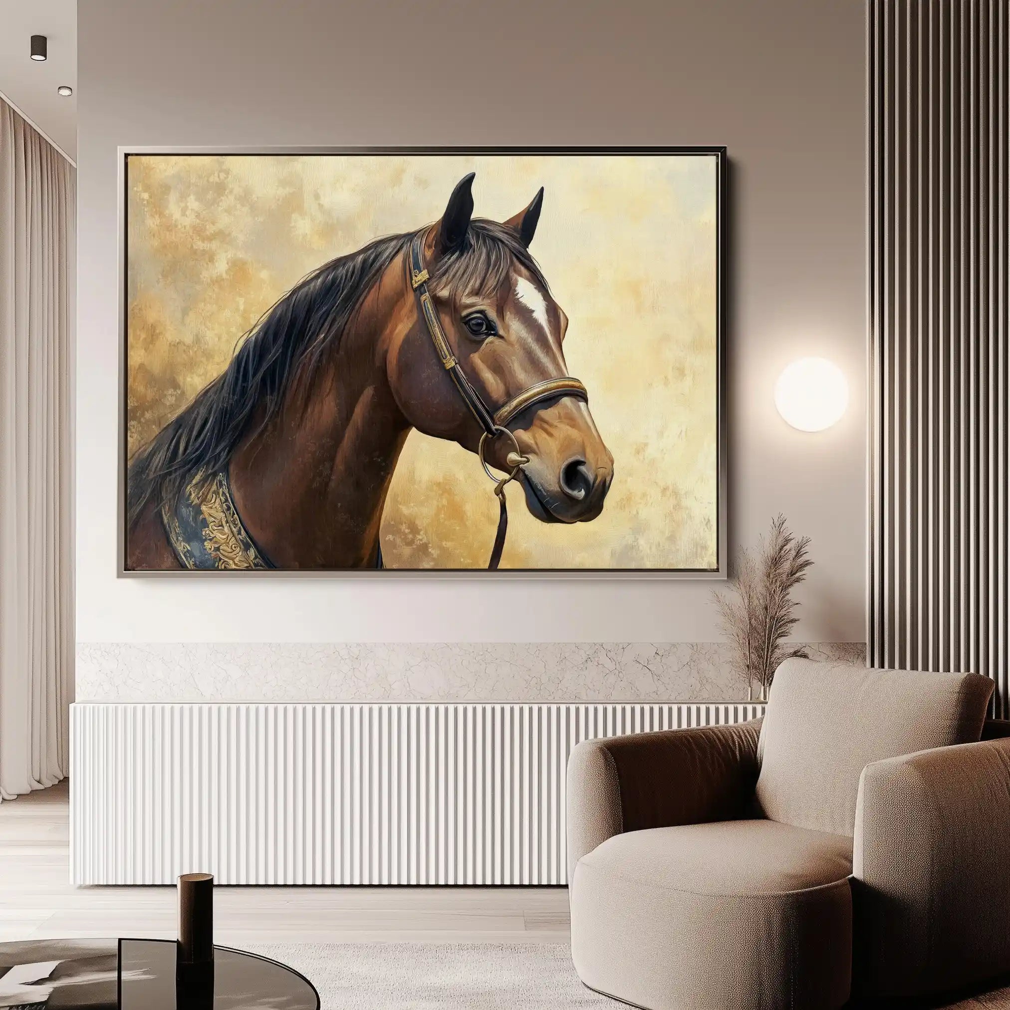 Horses 067 Canvas Art 90 x 60 cm / Stretched on hidden frame