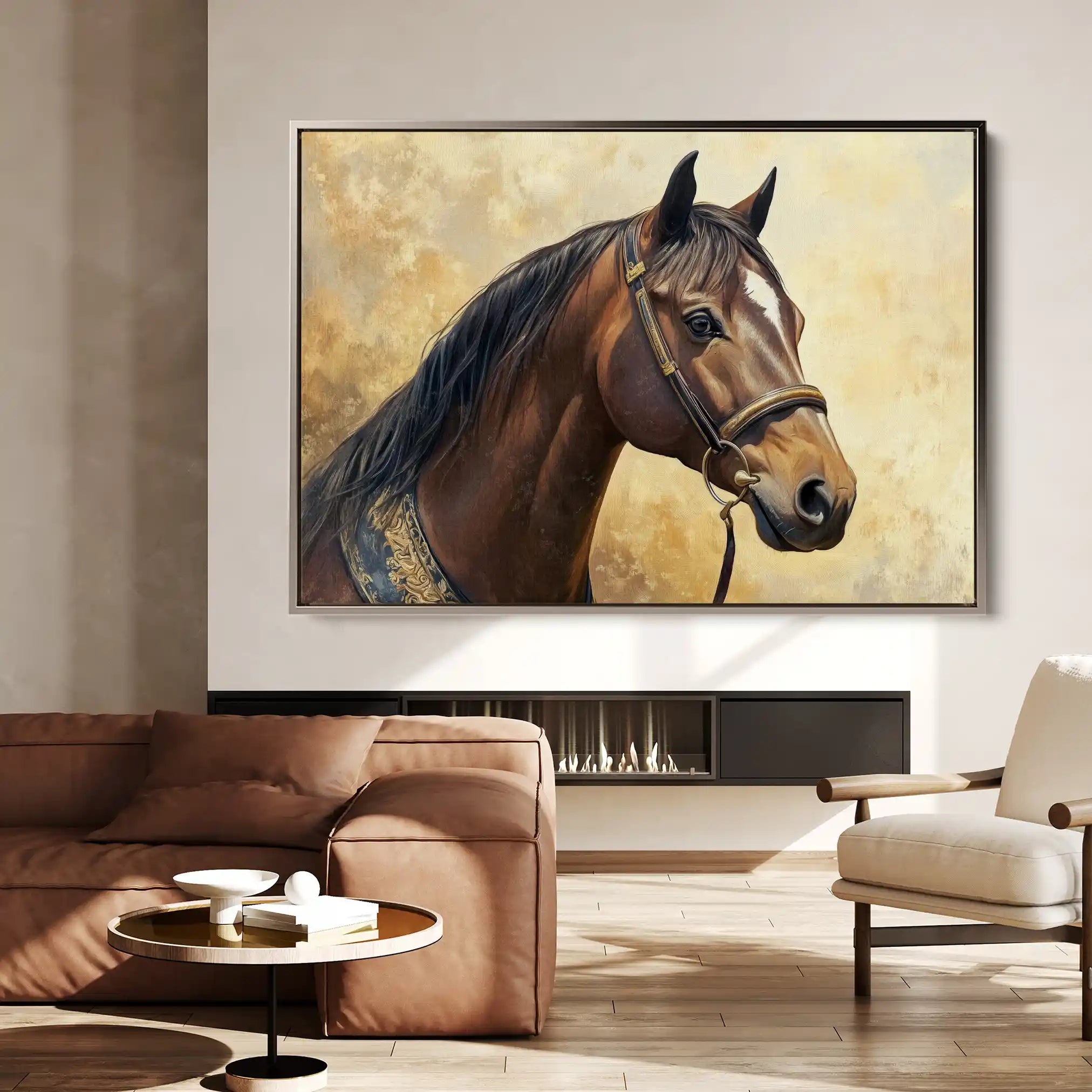 Horses 067 Canvas Art 90 x 60 cm / Stretched on hidden frame