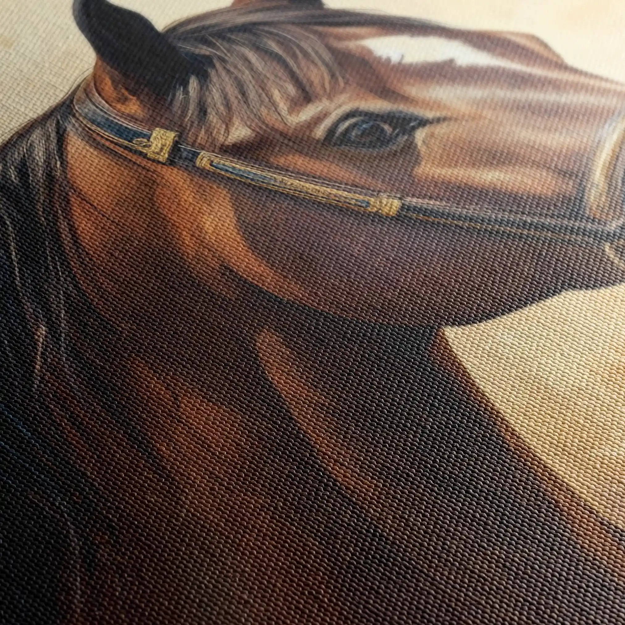 Horses 067 Canvas Art 90 x 60 cm / Stretched on hidden frame