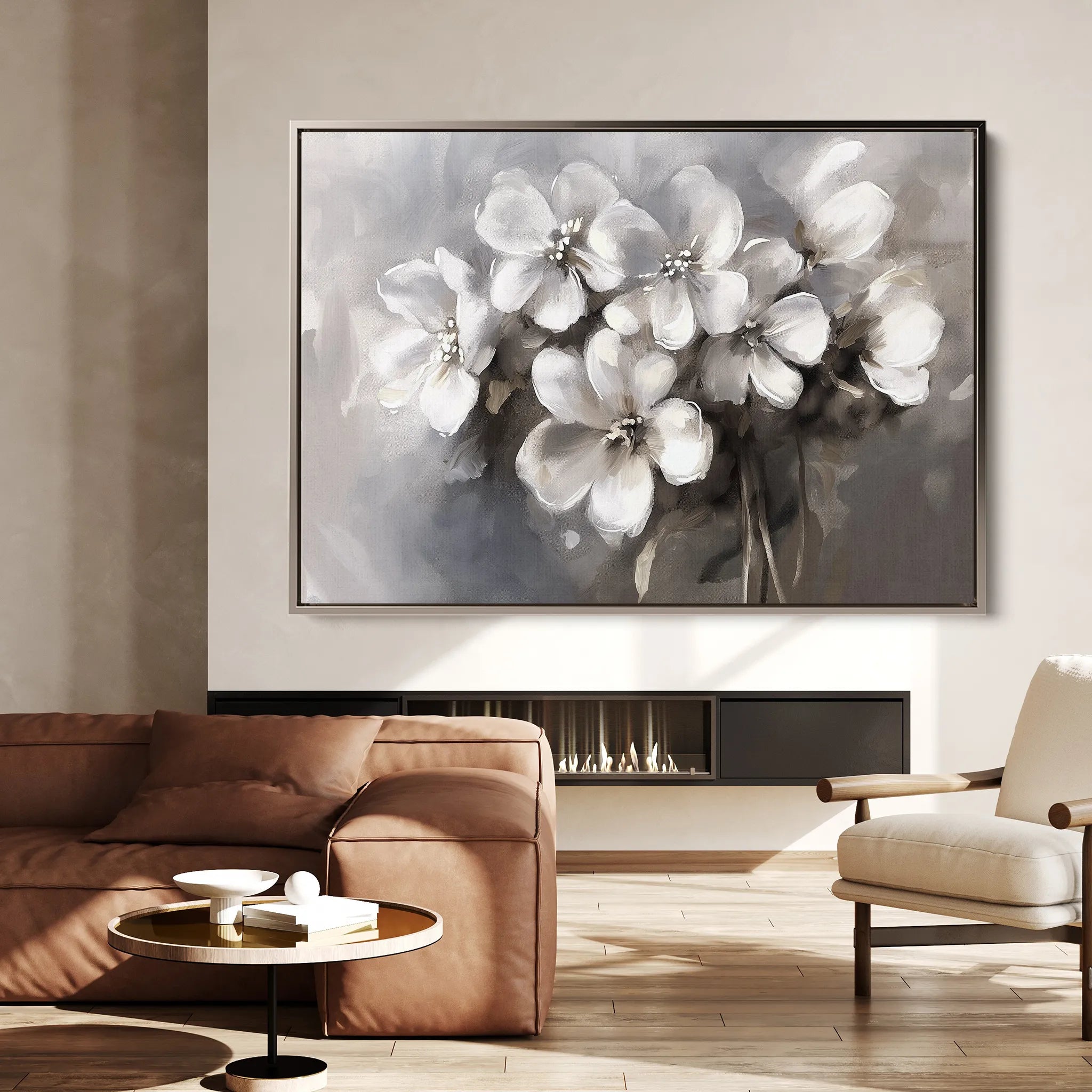 Floral Canvas Wall Art WAD068-F 90 x 60 cm / Stretched on hidden frame