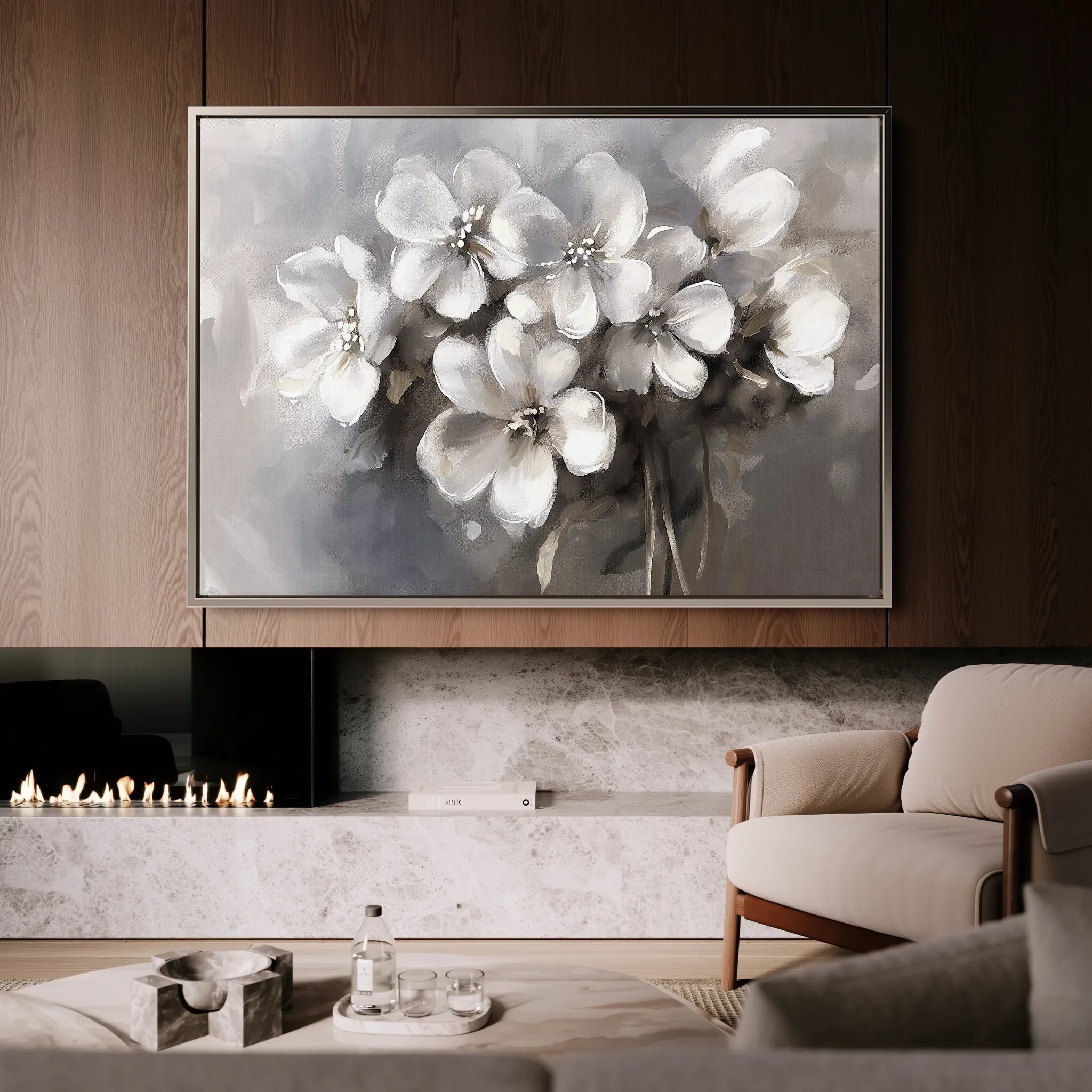 Floral Canvas Wall Art WAD068-F 90 x 60 cm / Stretched on hidden frame