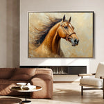 Horses 068 Canvas Art 90 x 60 cm / Stretched on hidden frame