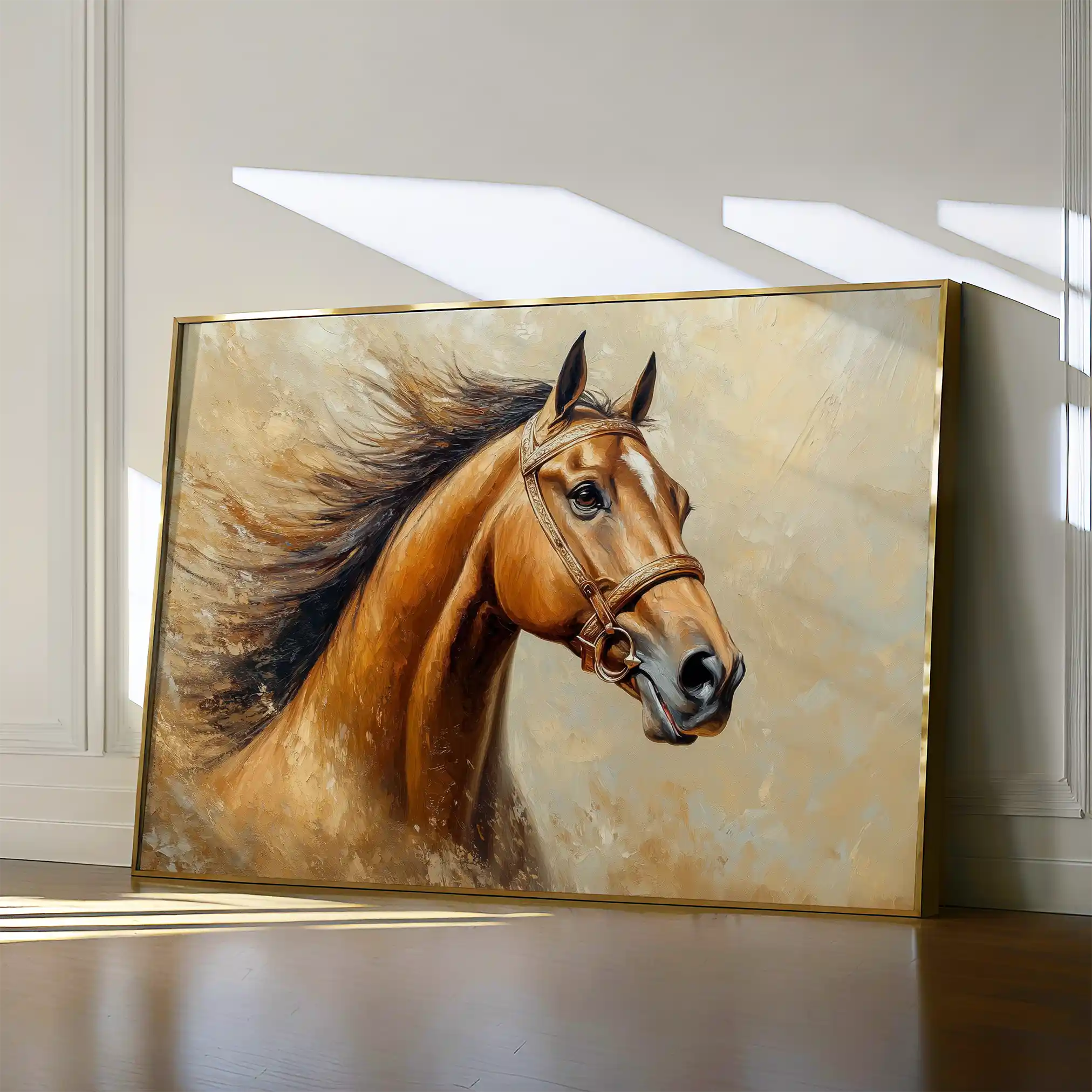 Horses 068 Canvas Art 90 x 60 cm / Stretched on hidden frame