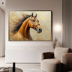 Horses 068 Canvas Art 90 x 60 cm / Stretched on hidden frame