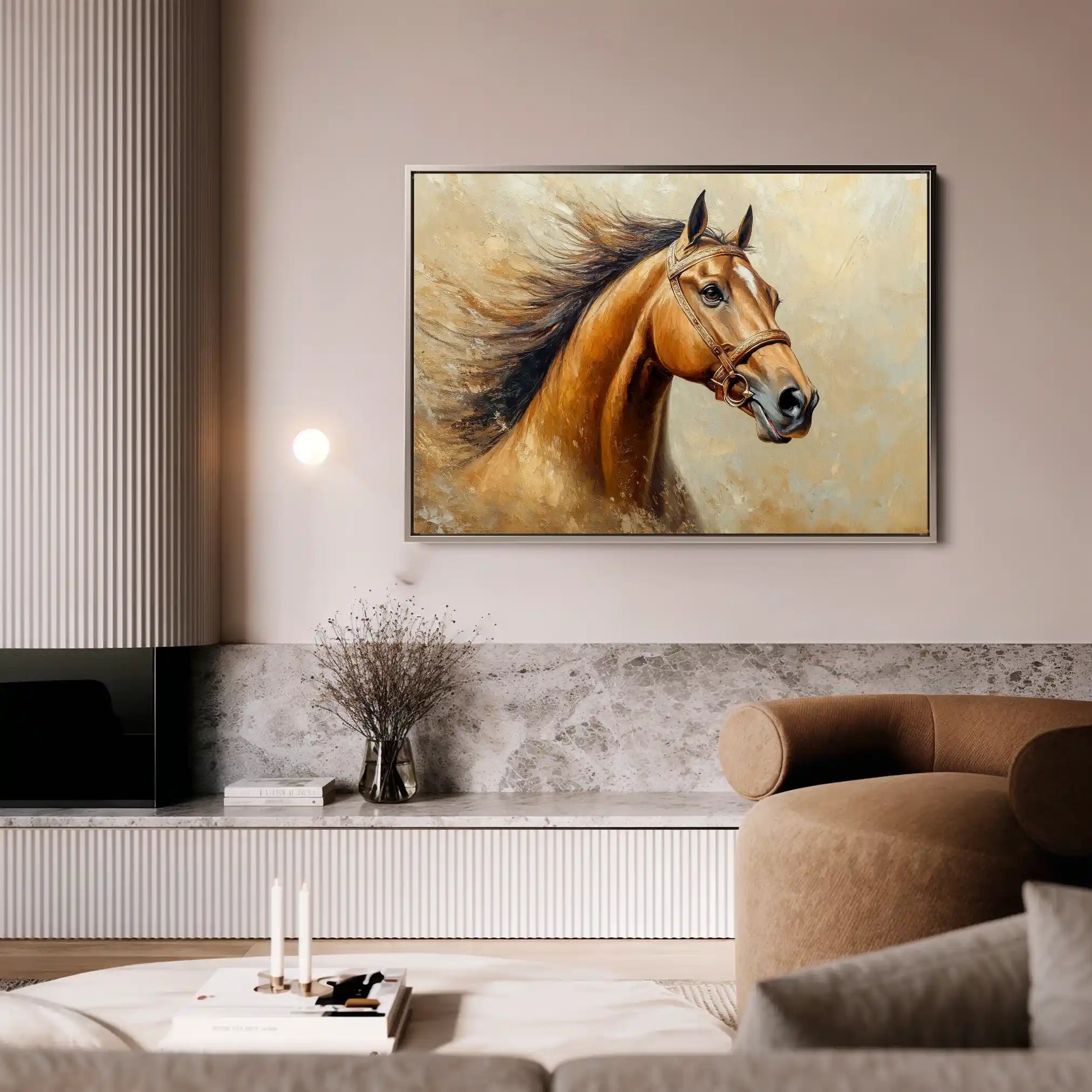 Horses 068 Canvas Art 90 x 60 cm / Stretched on hidden frame