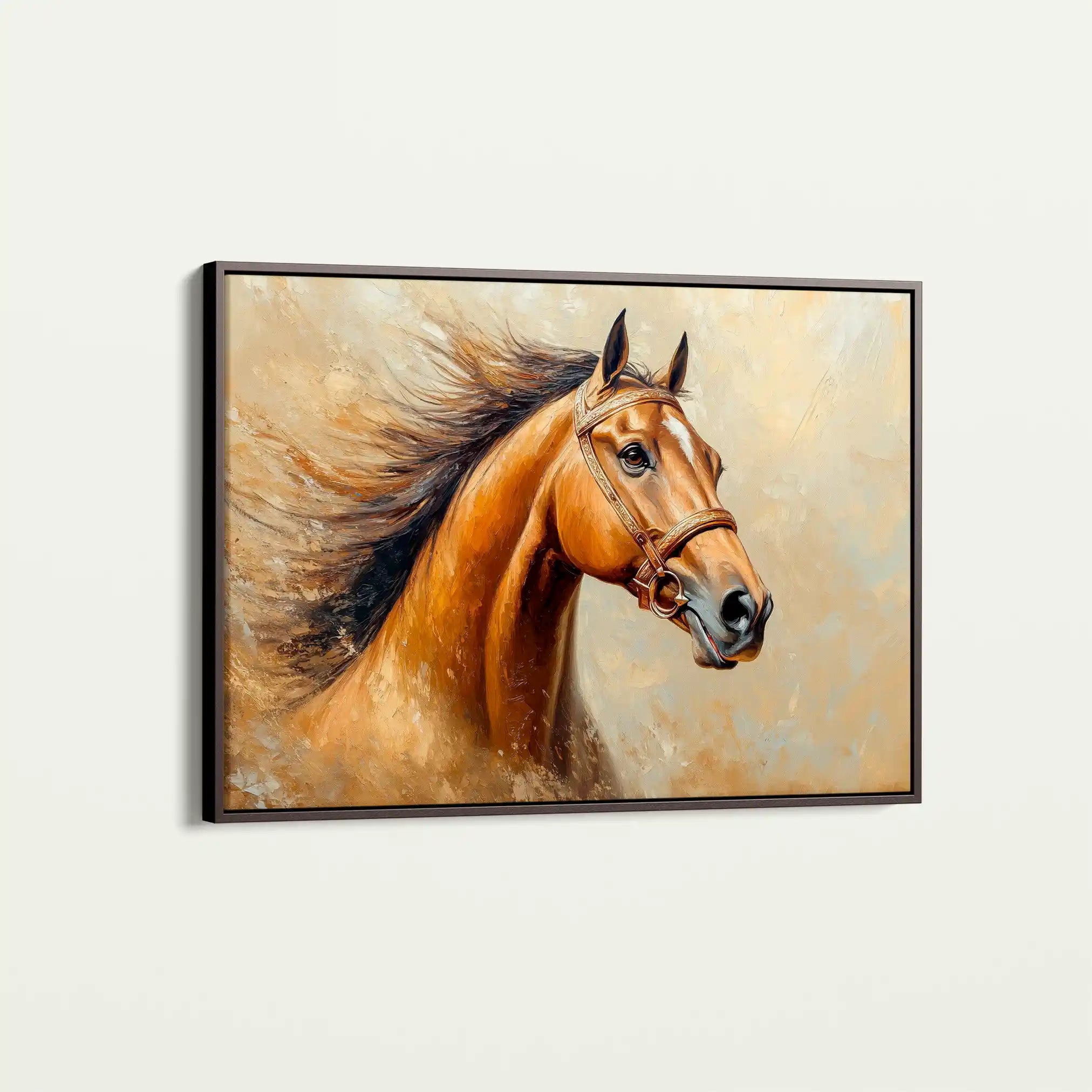 Horses 068 Canvas Art 90 x 60 cm / Stretched on hidden frame