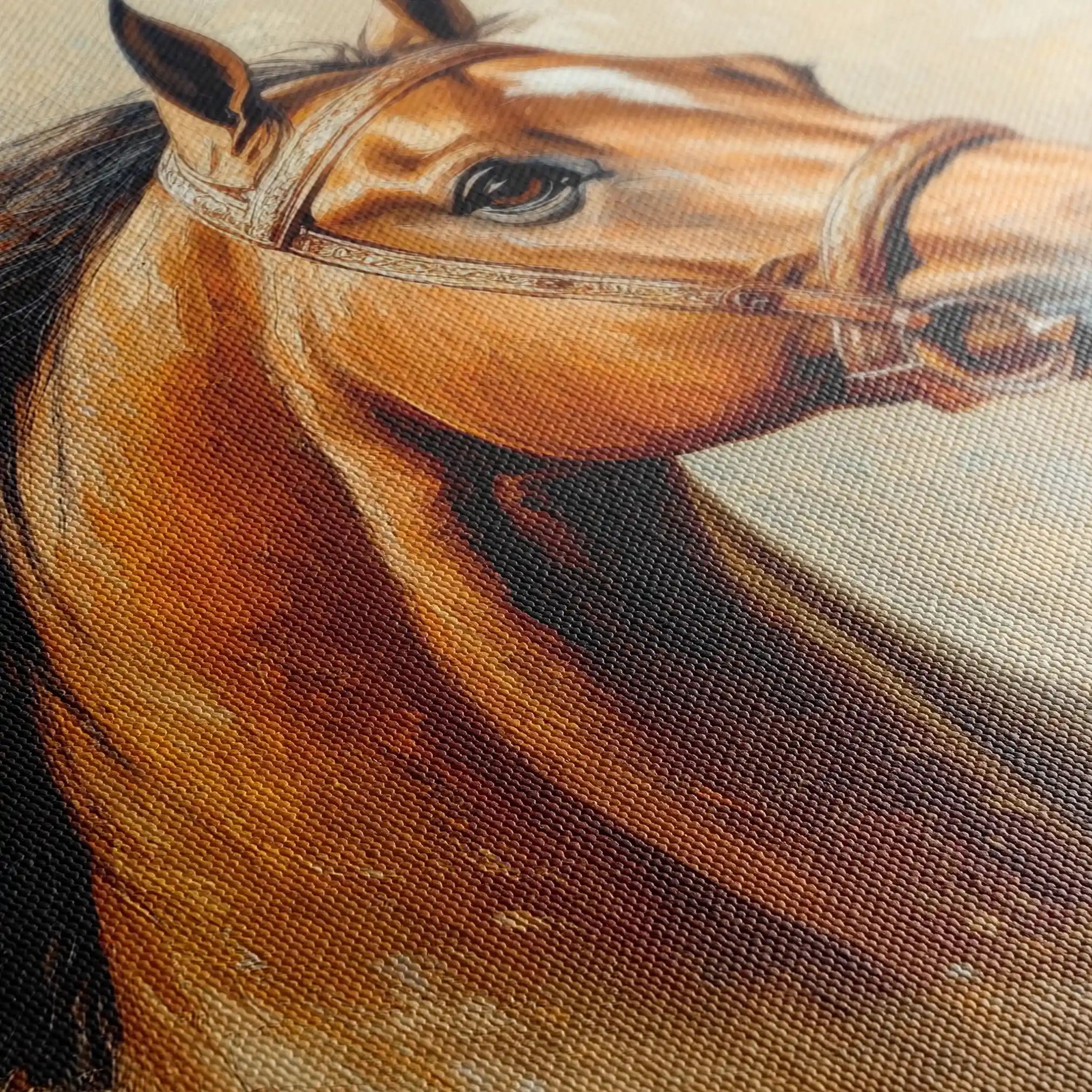 Horses 068 Canvas Art 90 x 60 cm / Stretched on hidden frame