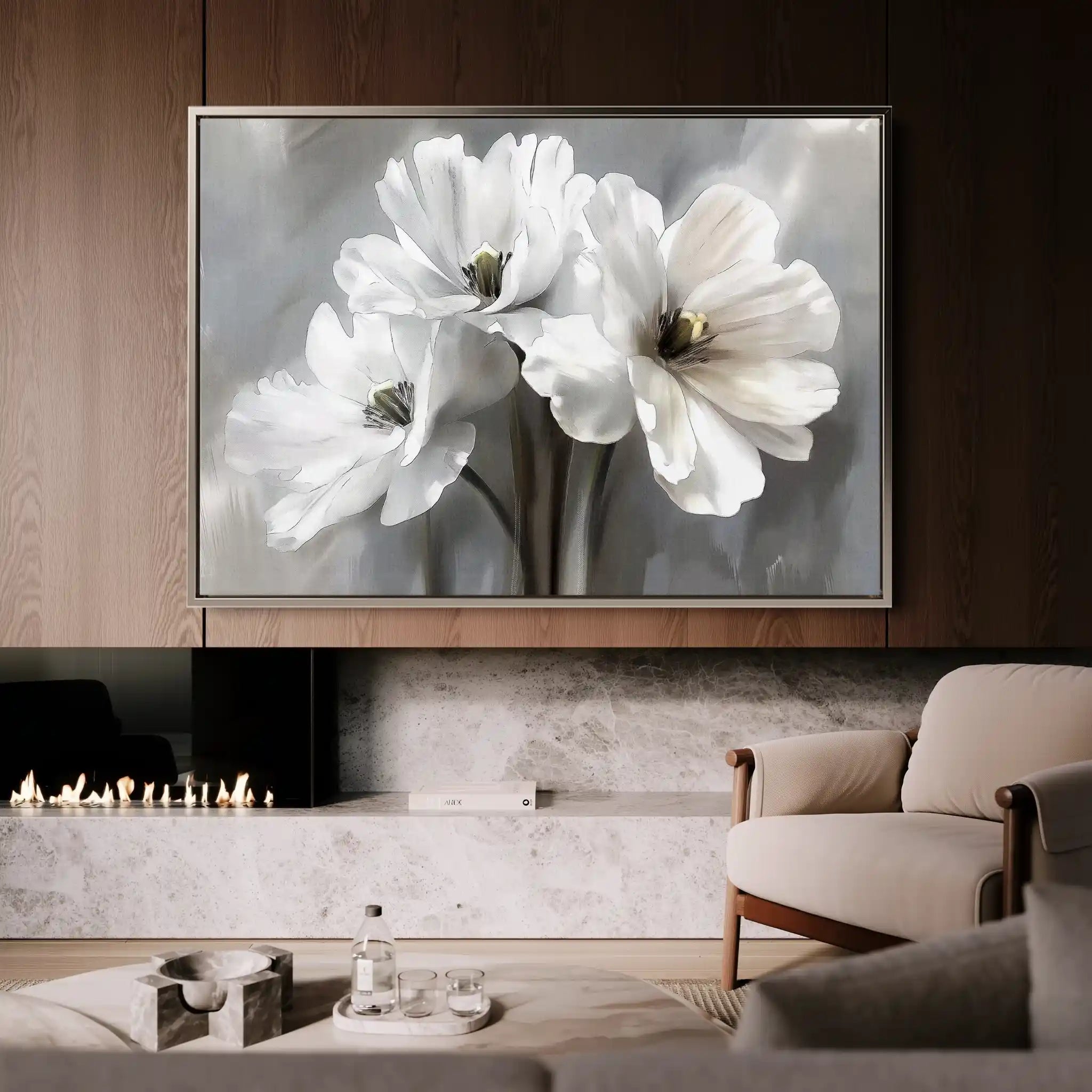 Floral Canvas Wall Art WAD069-F 90 x 60 cm / Stretched on hidden frame