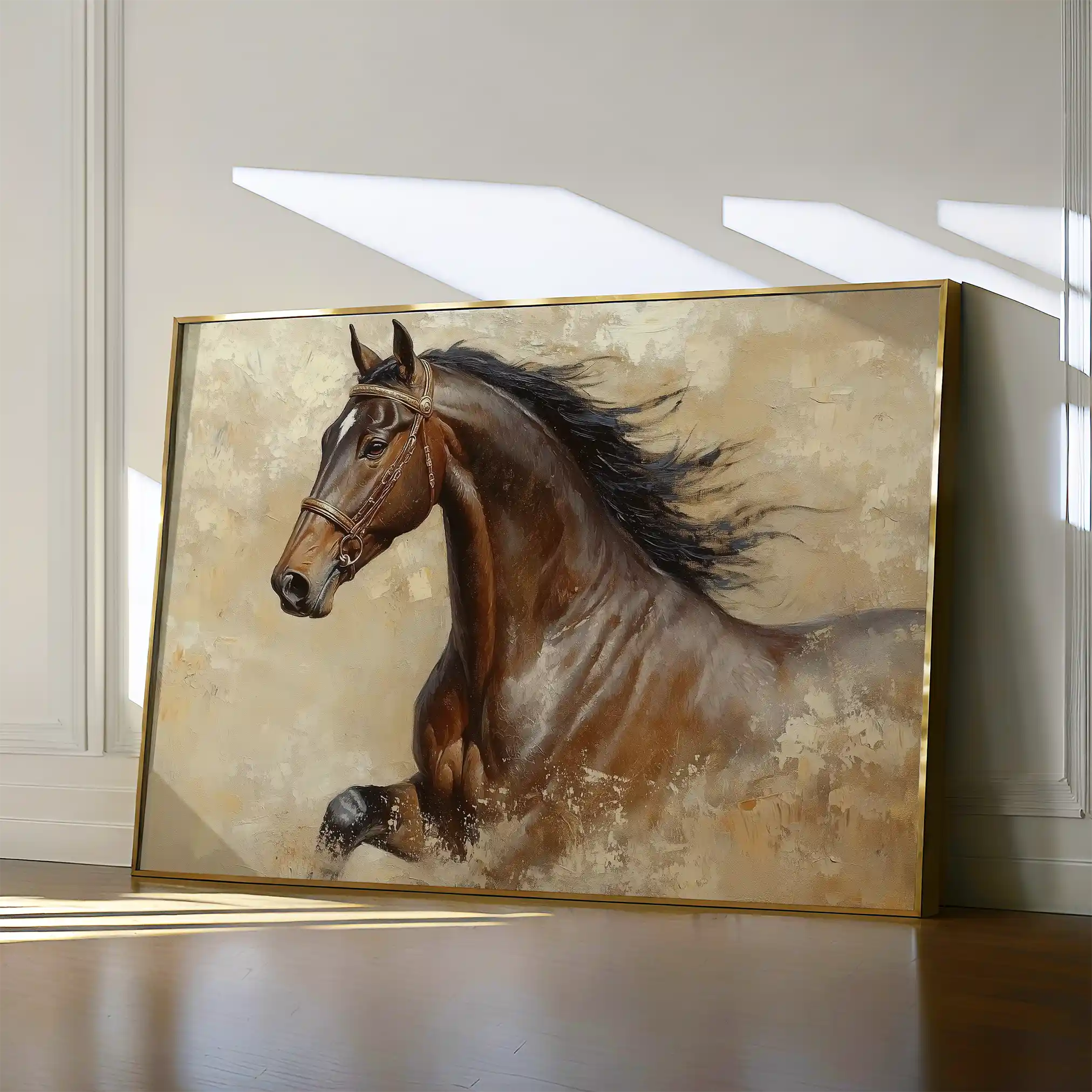 Horses 069 Canvas Art 90 x 60 cm / Stretched on hidden frame
