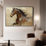 Horses 069 Canvas Art 90 x 60 cm / Stretched on hidden frame