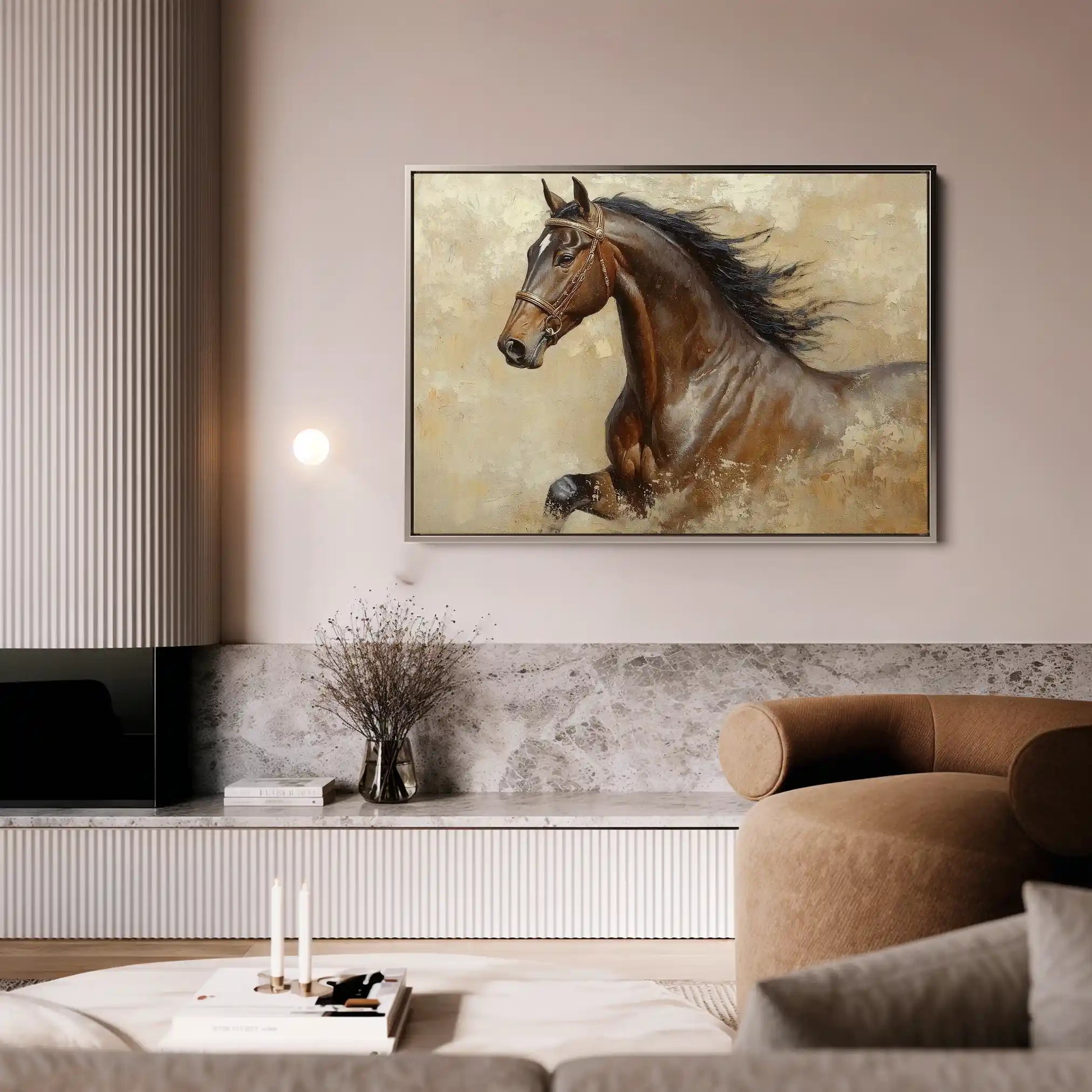Horses 069 Canvas Art 90 x 60 cm / Stretched on hidden frame