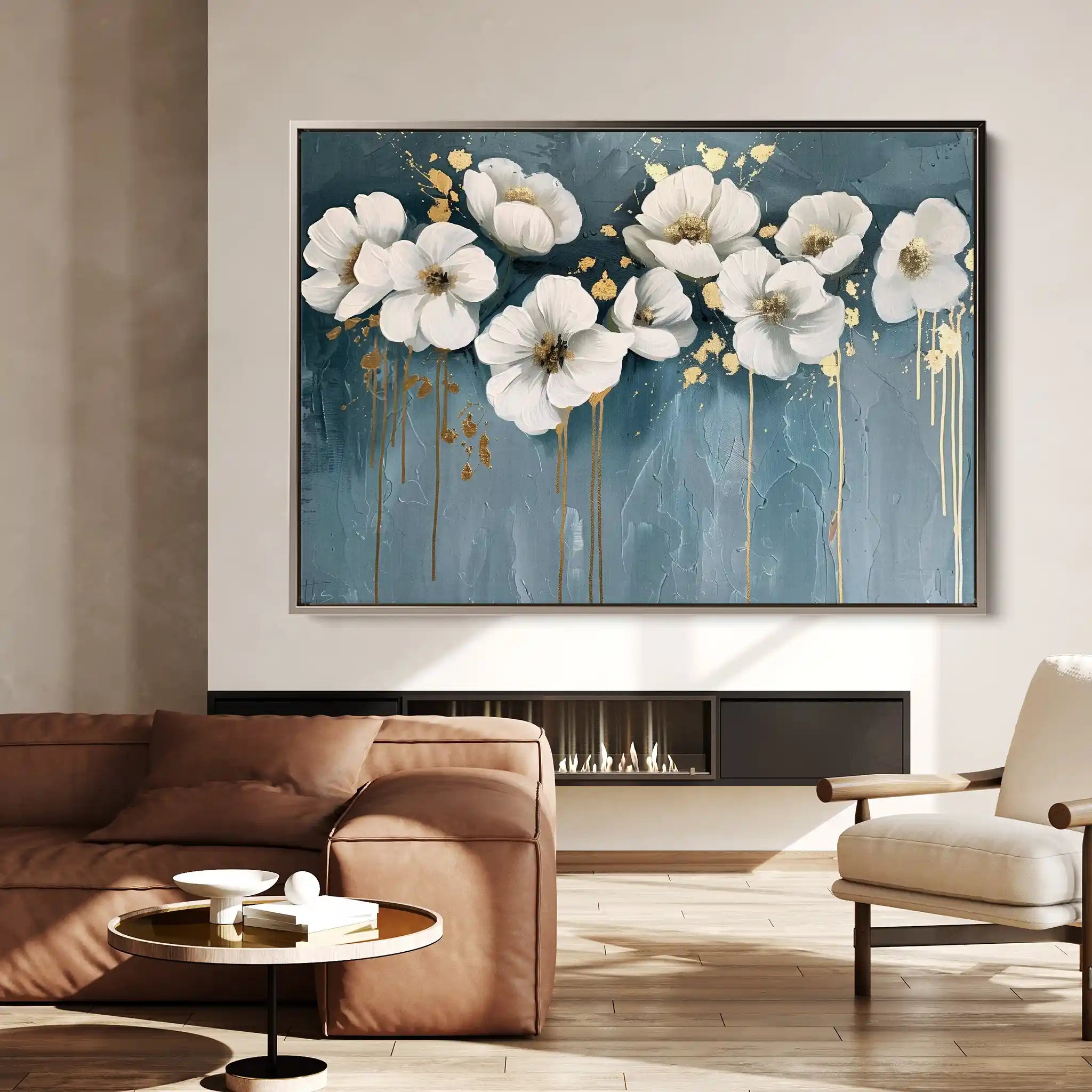 Floral Canvas Wall Art WAD070-F 90 x 60 cm / Stretched on hidden frame