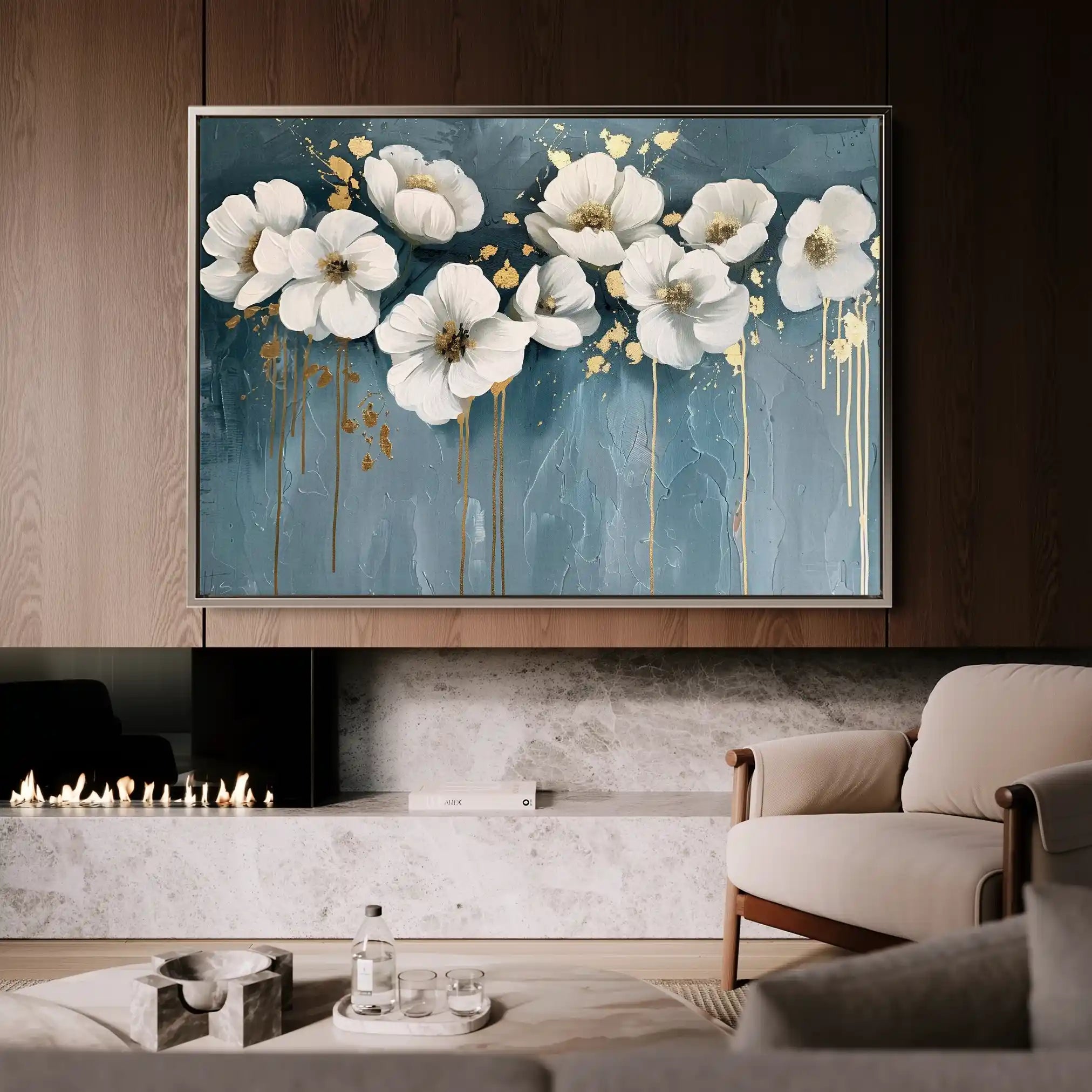 Floral Canvas Wall Art WAD070-F 90 x 60 cm / Stretched on hidden frame