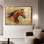 Horses 070 Canvas Art 90 x 60 cm / Stretched on hidden frame