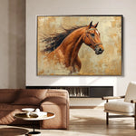 Horses 070 Canvas Art 90 x 60 cm / Stretched on hidden frame