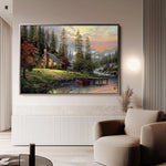Landscape 070 Canvas Art 90 x 60 cm / Stretched on hidden frame