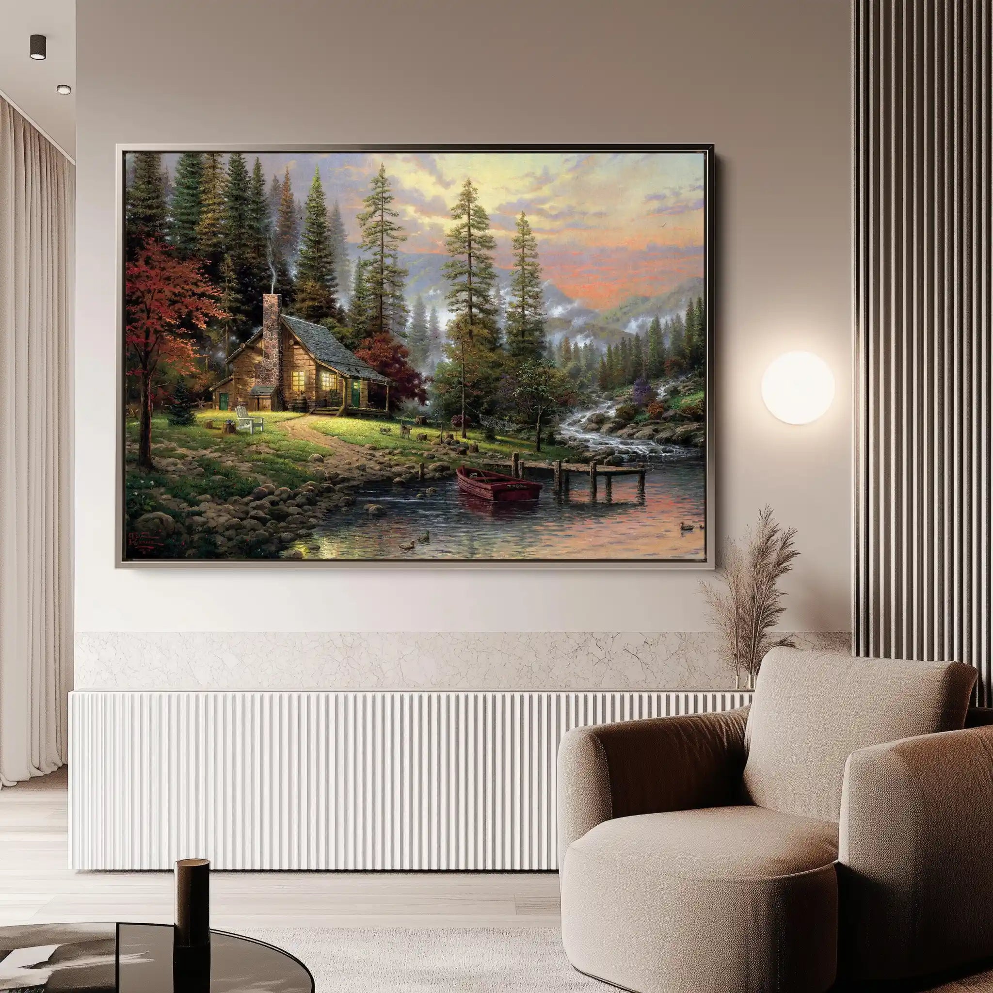 Landscape 070 Canvas Art 90 x 60 cm / Stretched on hidden frame