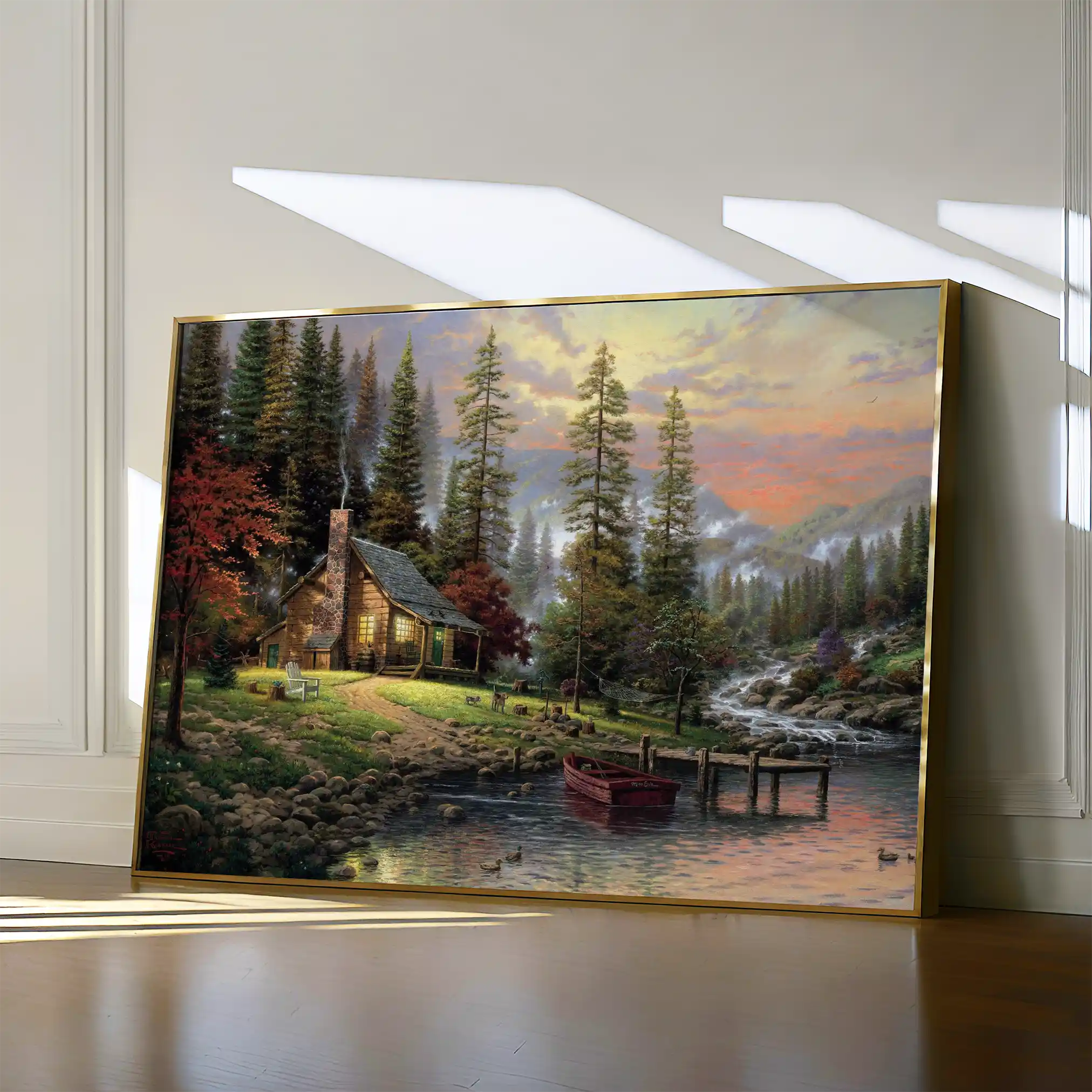 Landscape 070 Canvas Art 90 x 60 cm / Stretched on hidden frame