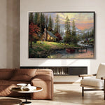 Landscape 070 Canvas Art 90 x 60 cm / Stretched on hidden frame