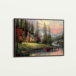 Landscape 070 Canvas Art 90 x 60 cm / Stretched on hidden frame