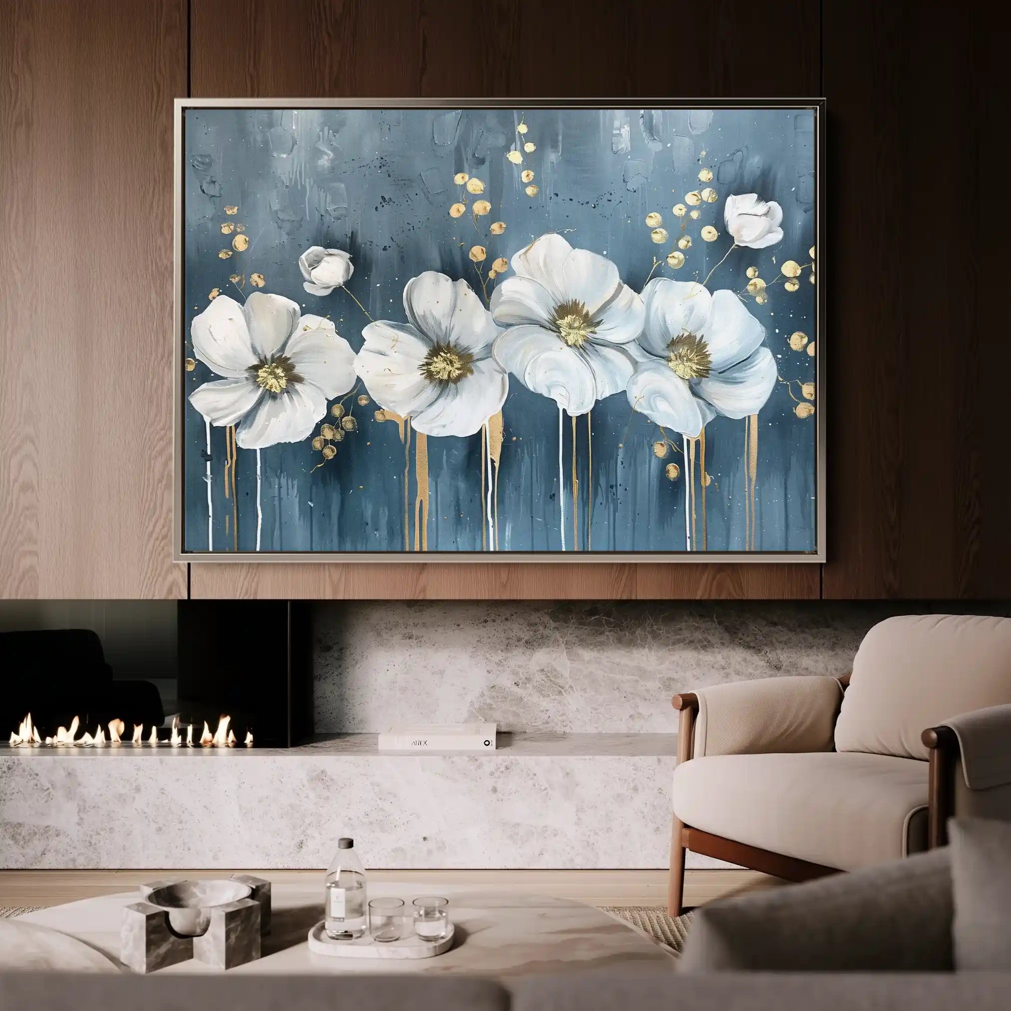 Floral Canvas Wall Art WAD071-F 90 x 60 cm / Stretched on hidden frame